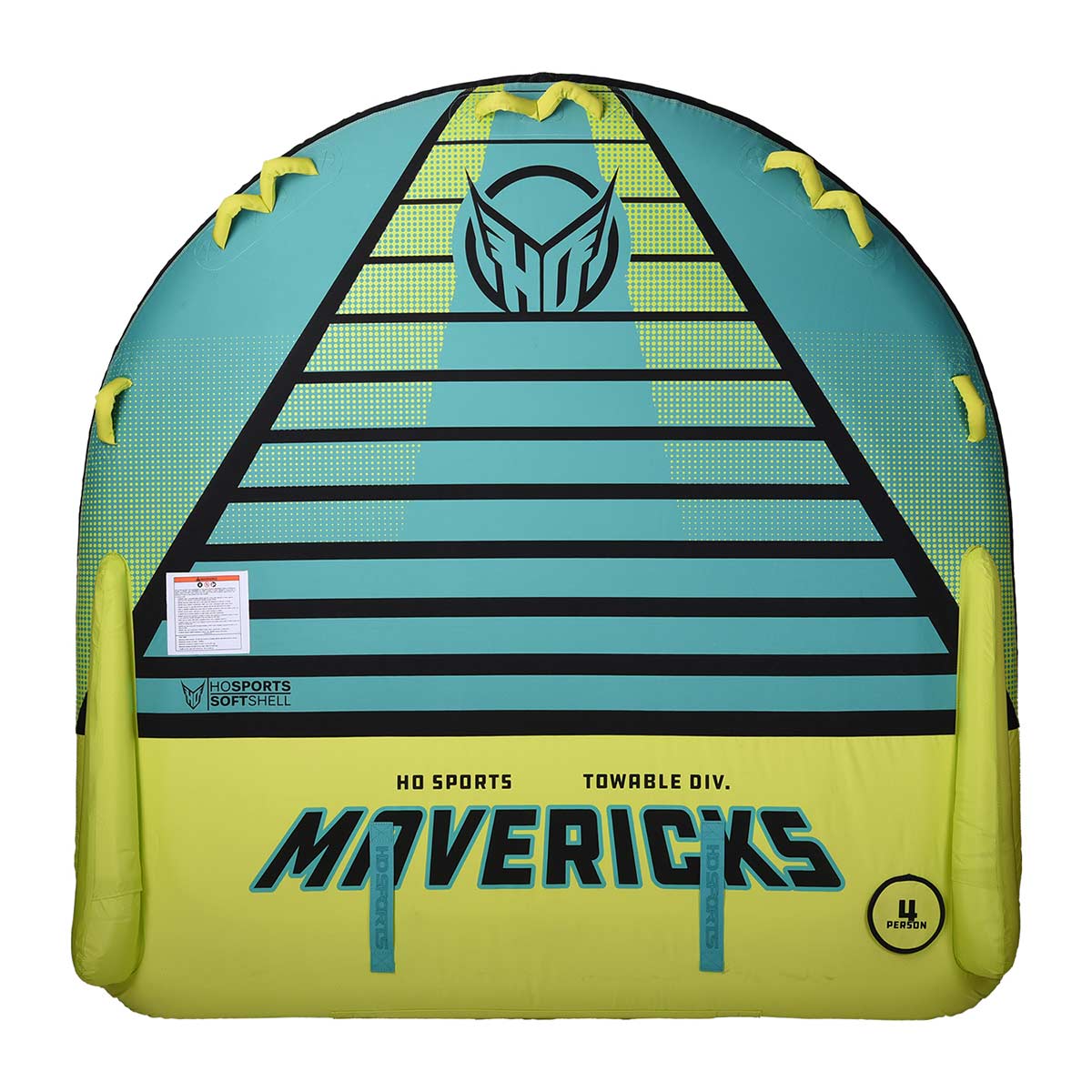 HO Sports Mavericks 4-Person Towable Tube for Boating & Water Sports - High-Speed Inflatable Ride for Lakes & Oceans