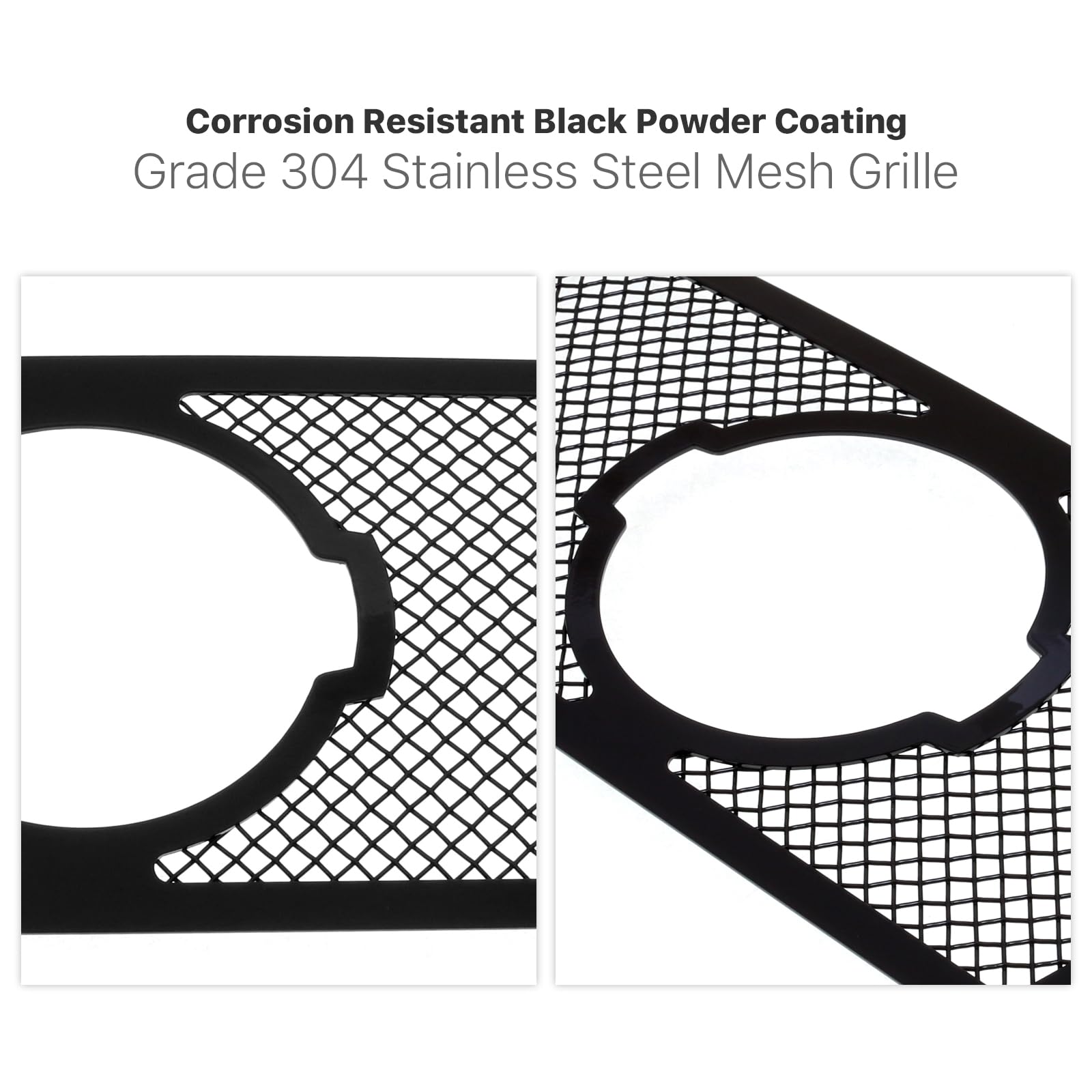 APS Compatible with Nissan Frontier 2009-2021 Main Upper Stainless Steel Black Mesh Front Grill Grille Insert N76641H - Upgrade Your Truck's Style & Protection for Off-Road Adventures