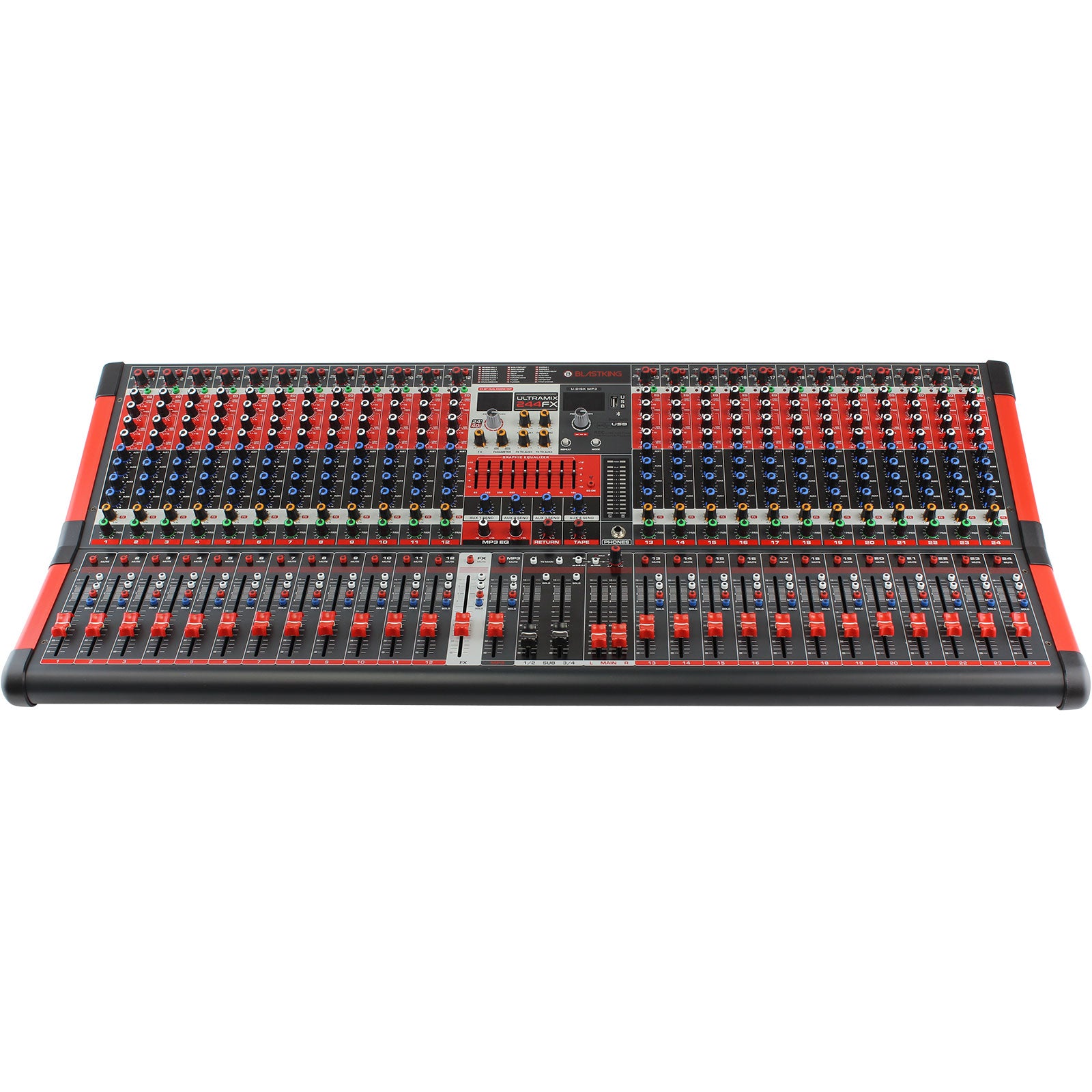 Blastking ULTRAMIX 244FX 24-Channel Professional Analog Audio Mixer - Perfect for Live Sound, Studio Recording & DJ Performances