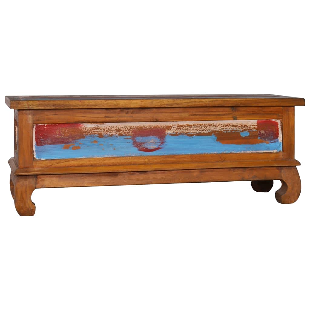 Rustic Reclaimed Teak Wood TV Stand Entertainment Center - 43.3