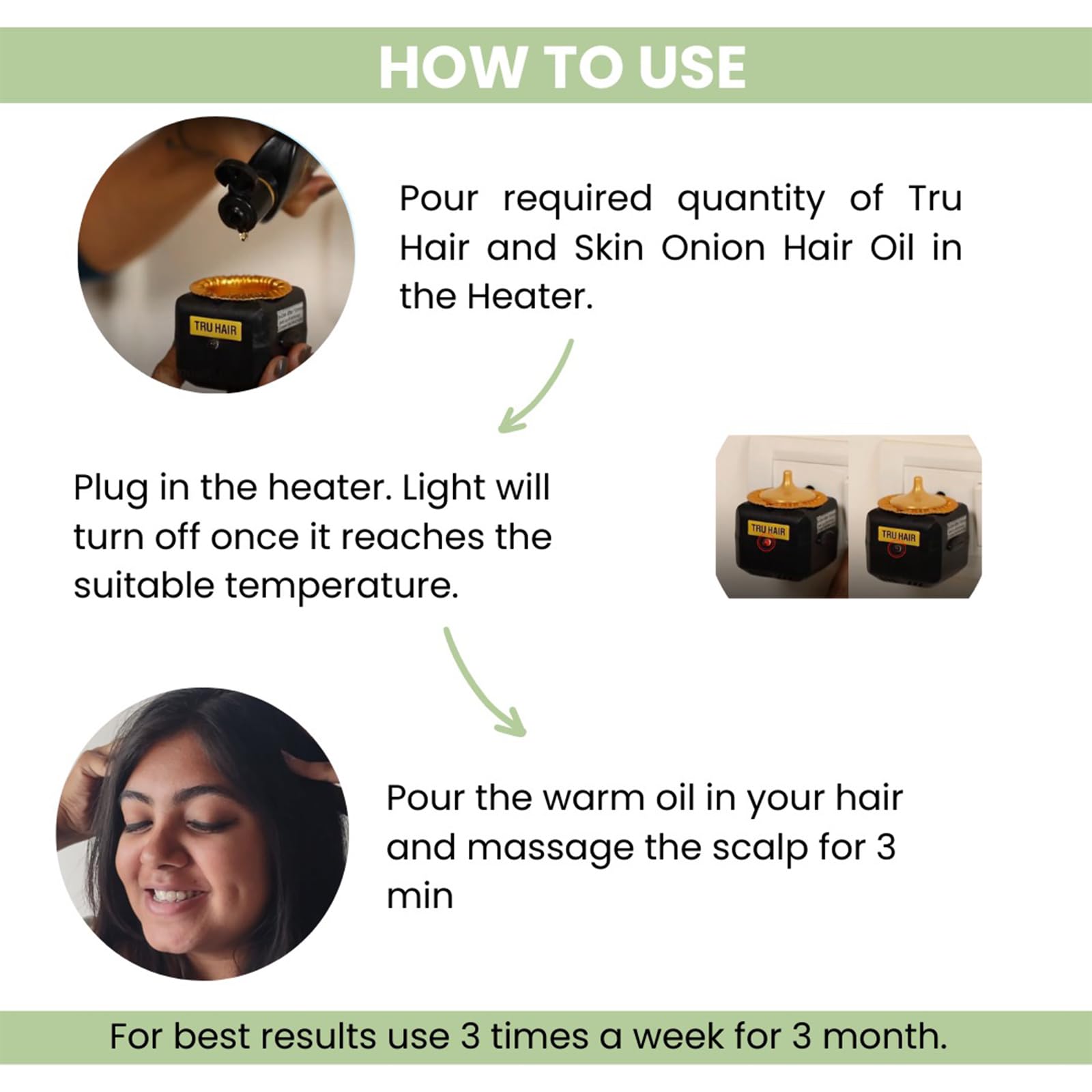 Tru Hair Onion Hair Oil Refill Pack - 150ml | Natural Hair Growth Treatment for Thinning Hair & Scalp Care | Perfect for Daily Use, Hair Loss Prevention & Healthy Hair Maintenance