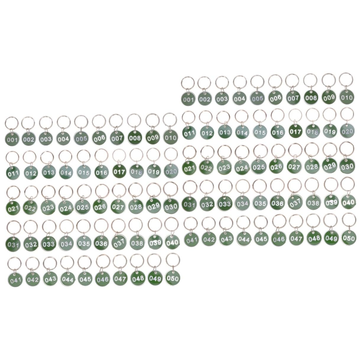 GALPADA 100 Pcs Metal Number Plates Key Ring Labels - Durable Storage Tags for Luggage, Keys & Organizers - Perfect for Travel, Office & Home Organization