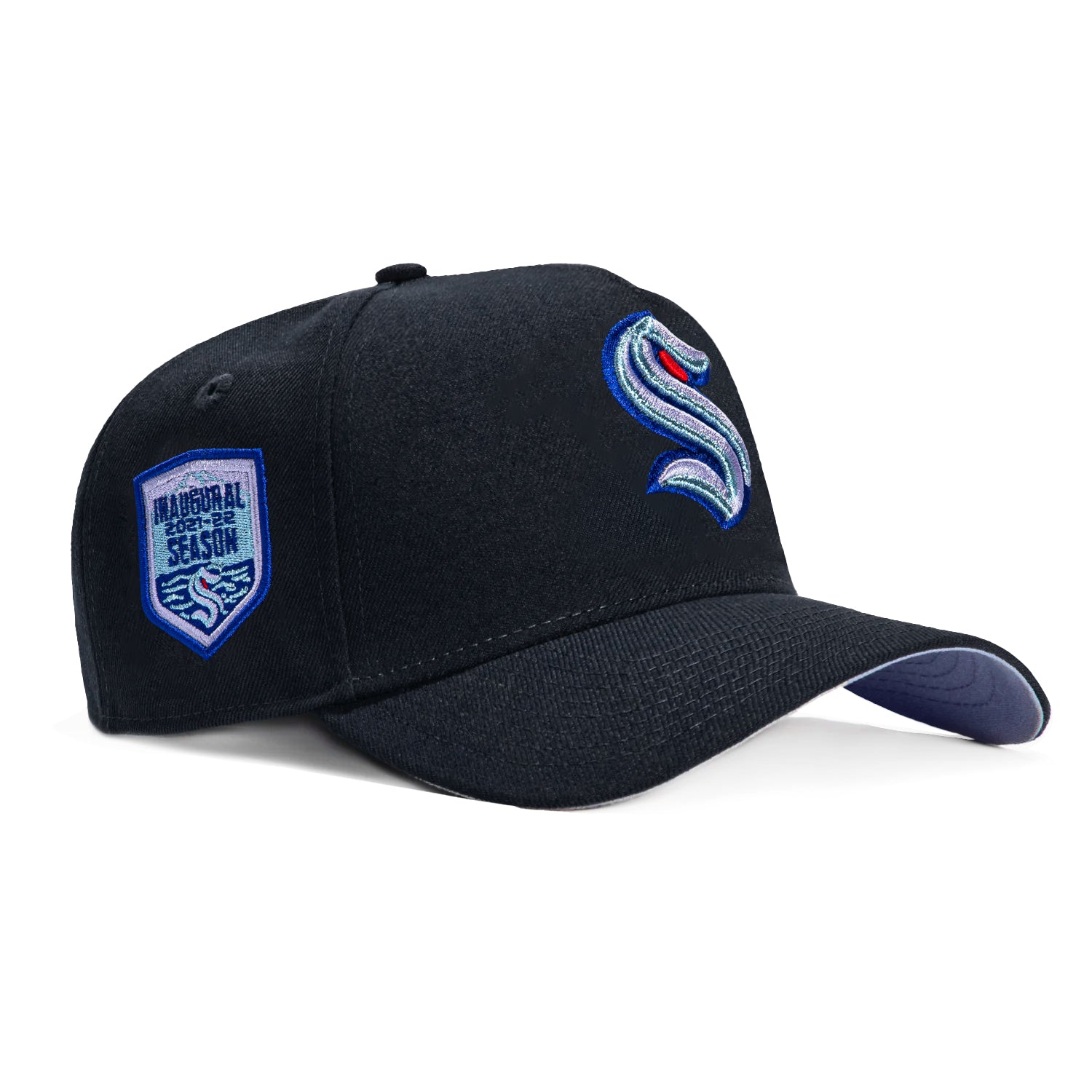 New Era 9Forty A-Frame Seattle Kraken Inaugural Patch Snapback Hat - Navy Blue NHL Hockey Cap for Men & Women - Perfect for Games, Fan Gear & Streetwear Fashion