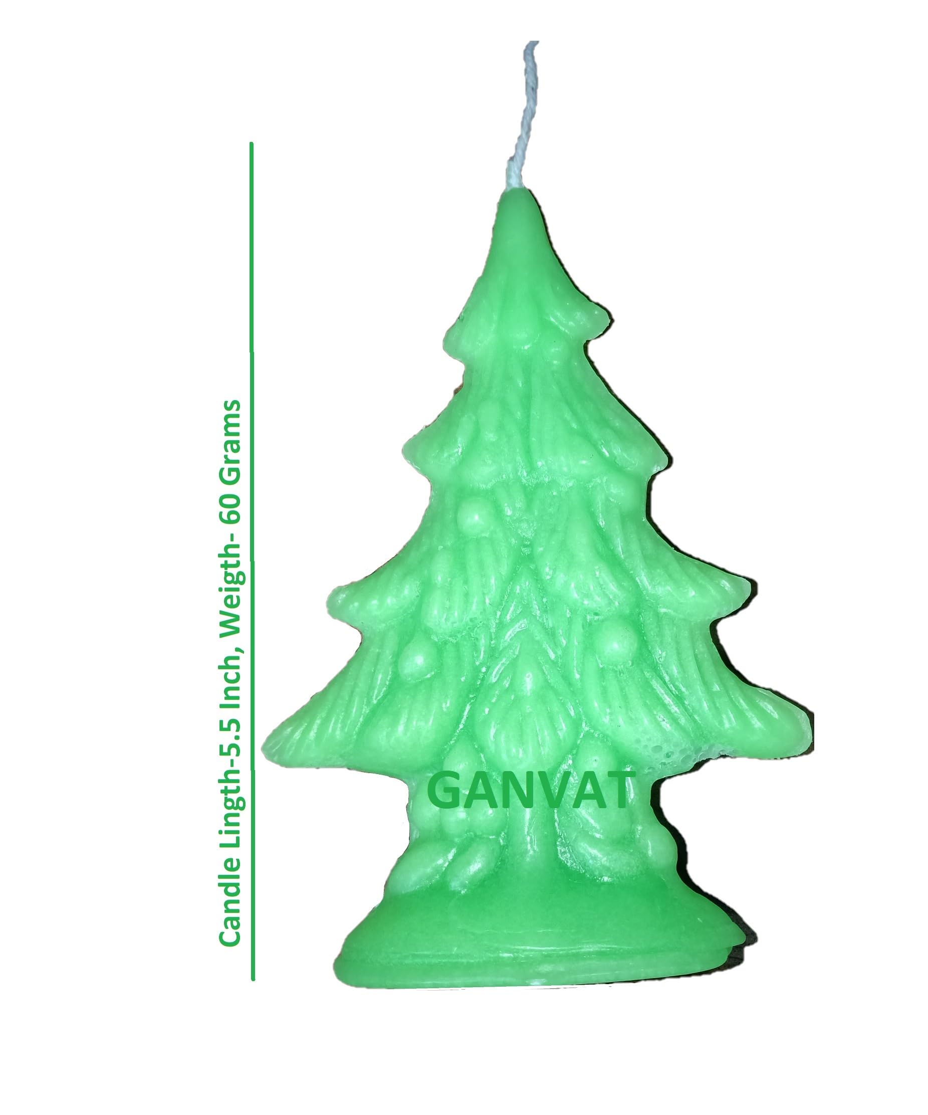 GANVAT™ 5.5-Inch 60Grams Aluminum Christmas Tree Candle Mold - DIY Candle Making Kit for Handmade Holiday Candles, Wax Art & Craft Projects - Perfect for Christmas Decorations, Gifts, and Home Crafting