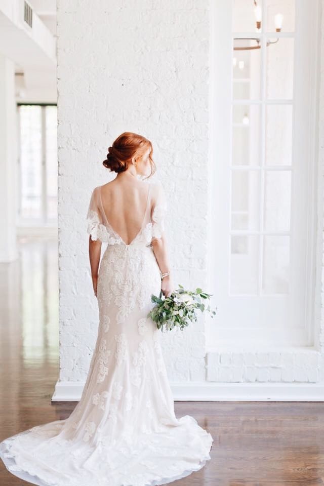 BHLDN Willowby Sierra Gown - Elegant Lace Wedding Dress for Bride, Perfect for Beach, Garden & Outdoor Ceremonies