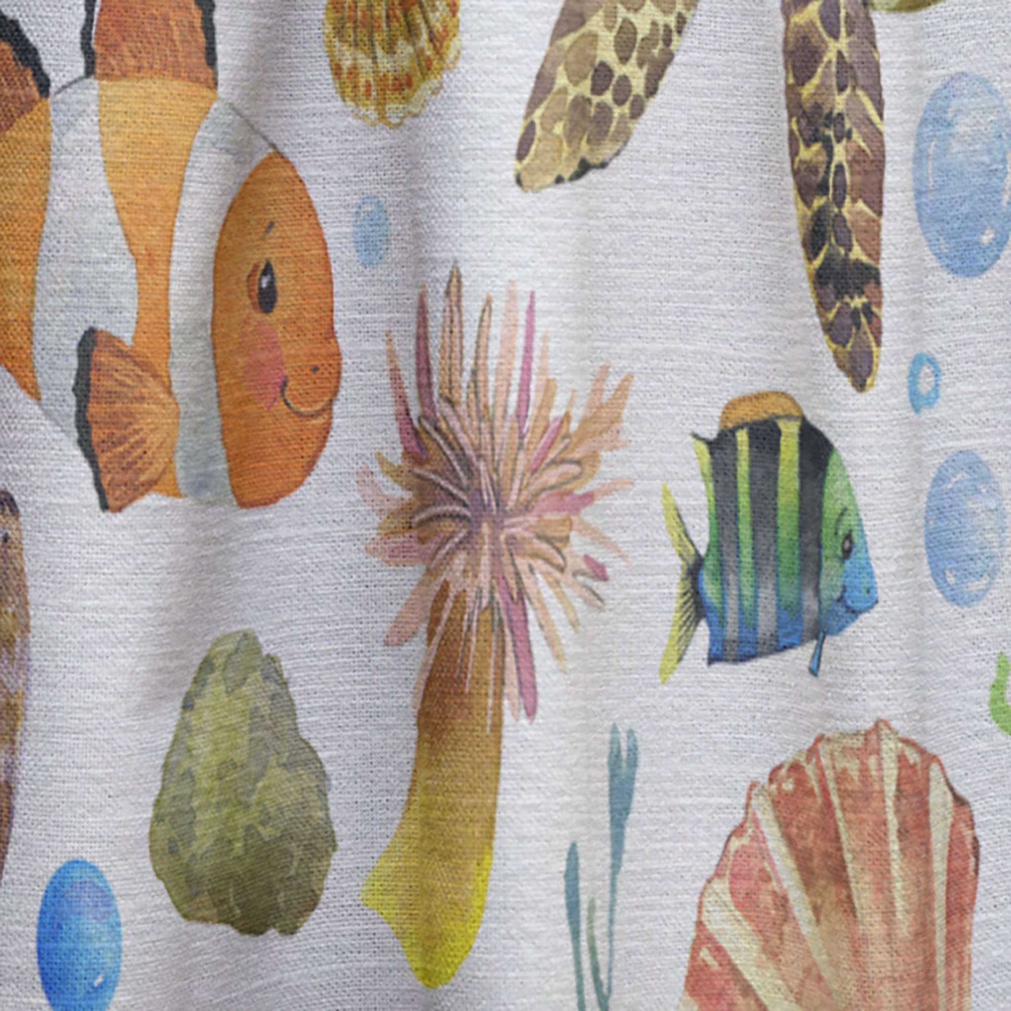 DesignQ Marine Theme Thermal Insulated Curtains - Single Panel 52x95 Inches - Blackout Drapes for Bedroom & Living Room - Perfect for Coastal Decor & Sun Protection