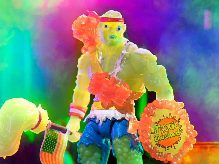 Toxic Crusaders ULTIMATES! Toxie (Radioactive Red Rage) Action Figure - Collectible Toy for Fans, Horror Movie Merchandise & 90s Nostalgia - Perfect for Display, Gifts, and Pop Culture Collections