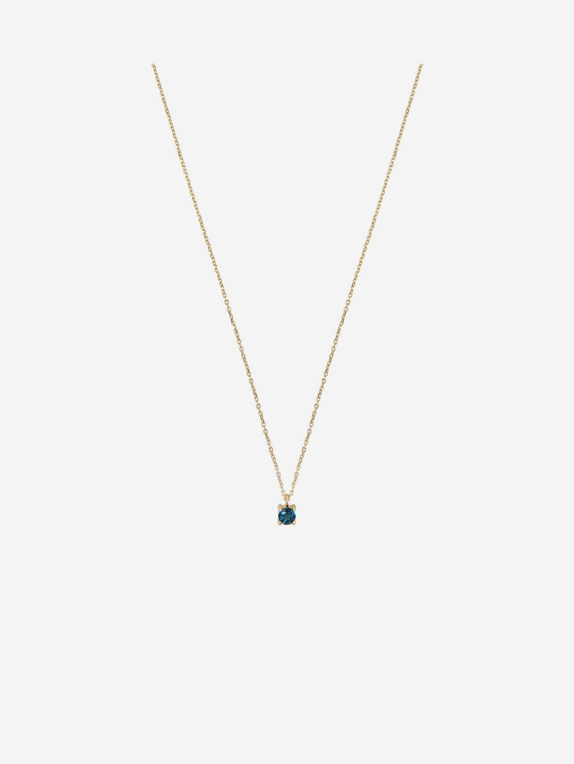 Niamh Recycled 925 Sterling Silver London Blue Topaz Pendant Necklace | 18K Gold Vermeil | Elegant Gift for Women, Birthday, Anniversary & Special Occasions