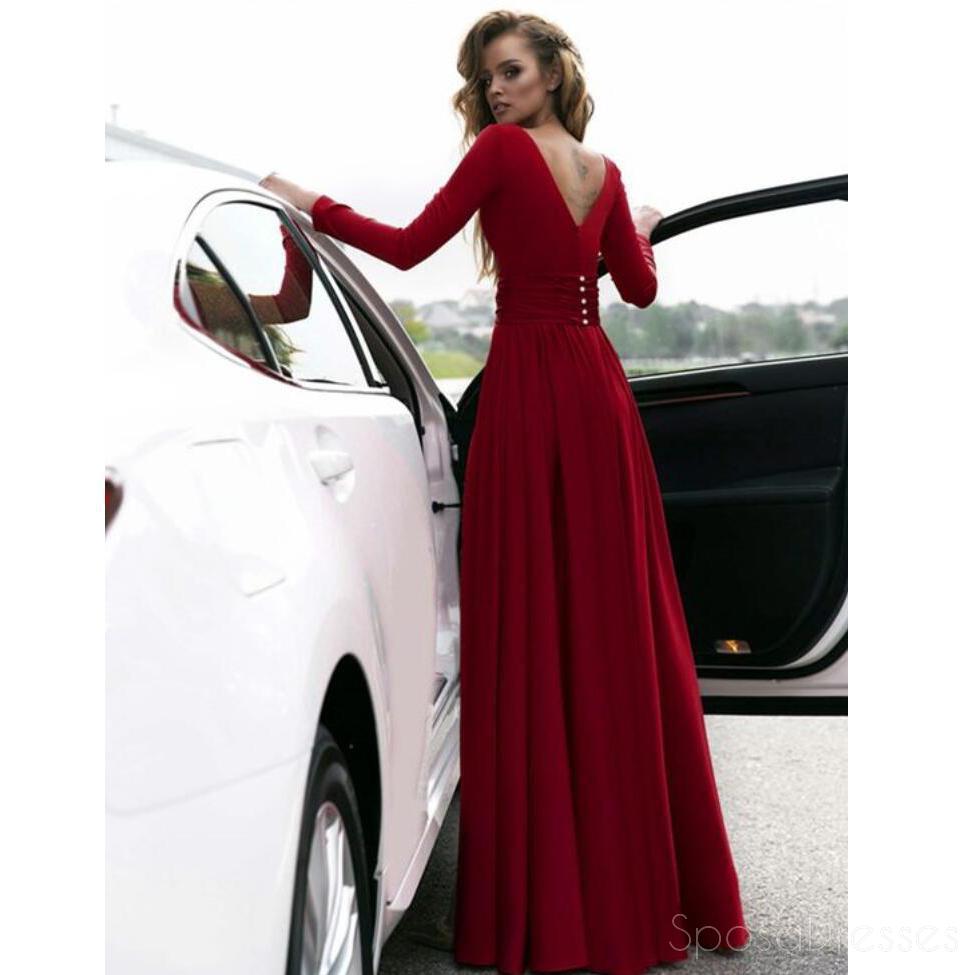 Emerald Green Long Sleeve Prom Dress for Sweet 16 | Elegant Evening Gown with Flowy Skirt | Perfect for Homecoming, Quinceañera & Formal Events