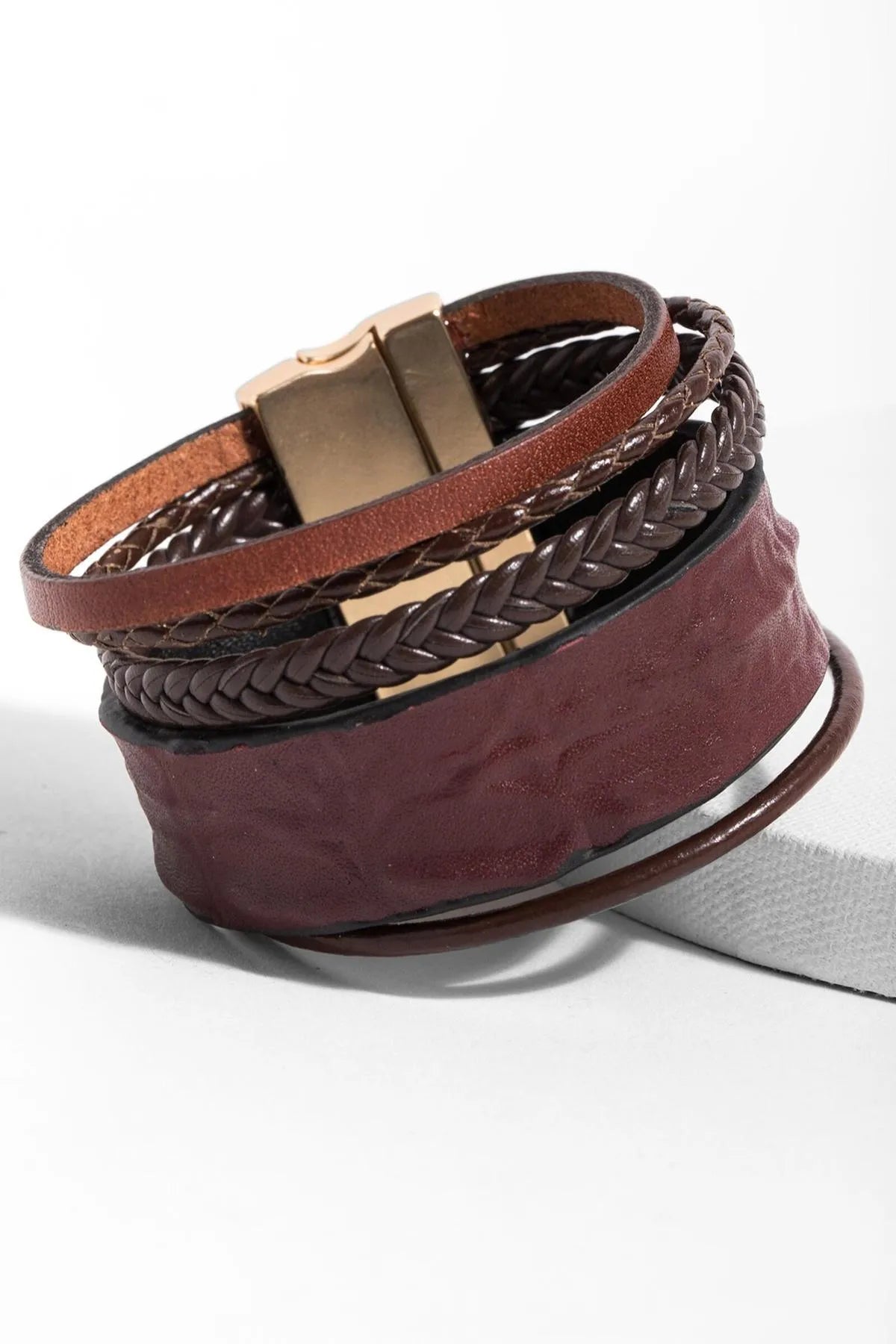 Shyama Genuine Leather Bracelet for Women - Handmade Adjustable Wrap Bracelet - Boho Chic Jewelry Gift for Everyday Wear & Special Occasions