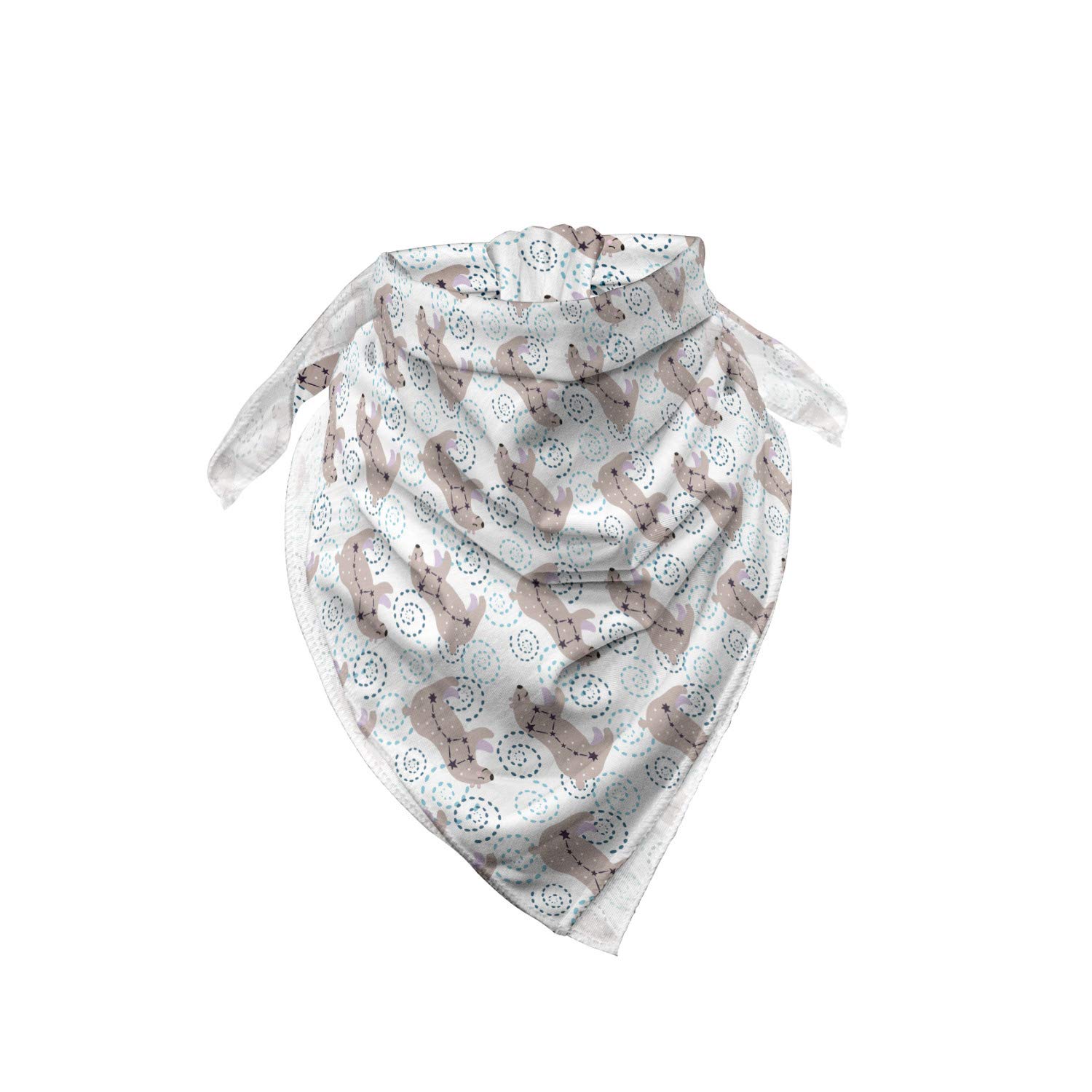 Ambesonne Bear Bandana - Cartoon Bears with Stars & Swirls Print - Unisex Head Scarf & Neck Tie for Men Women - Perfect for Outdoor Adventures, Music Festivals & Casual Wear