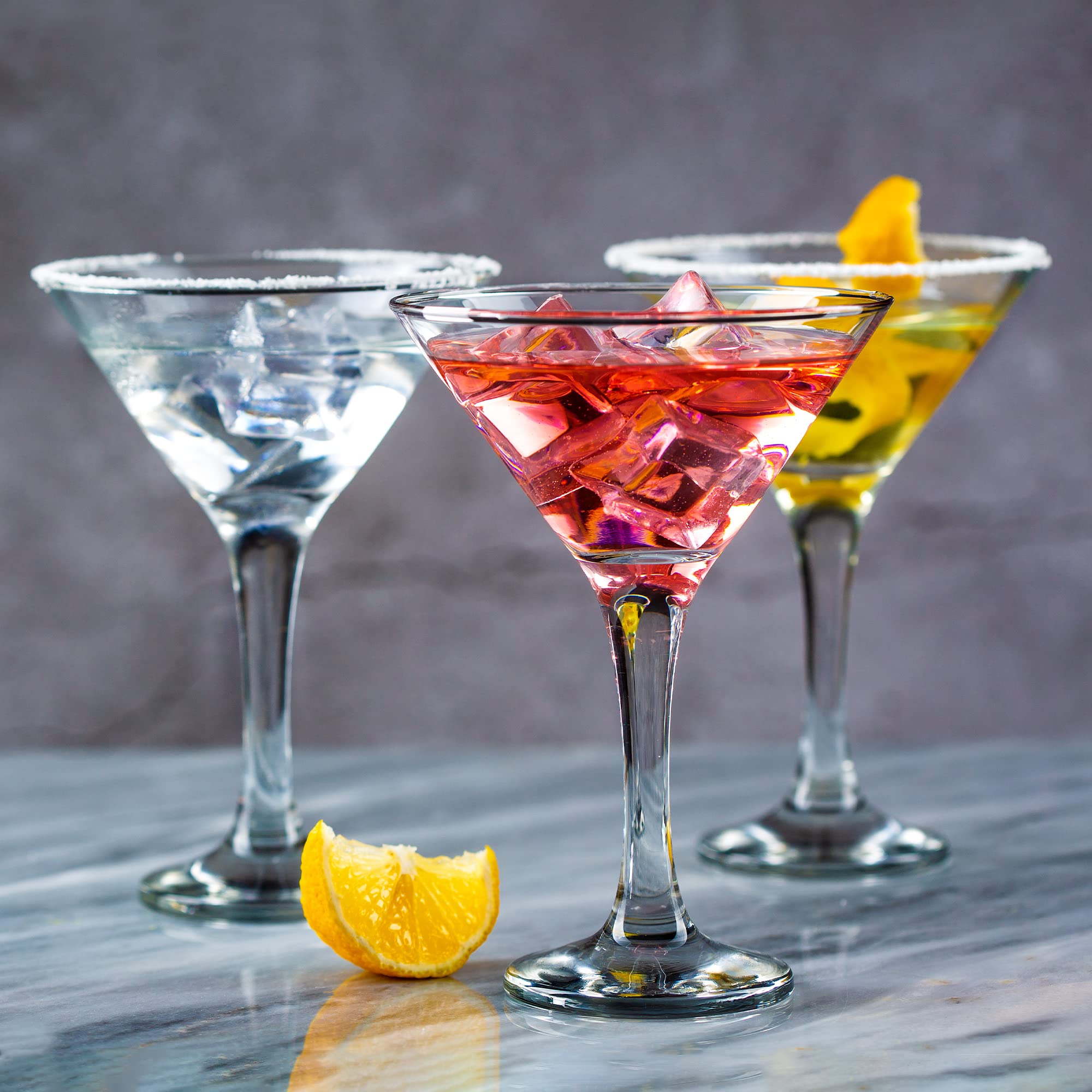 Premium 6-Piece Martini Glass Set - 6oz Classic Cocktail Glasses for Martinis, Cosmopolitans & Margaritas - Elegant Barware for Home Entertaining & Party Hosting