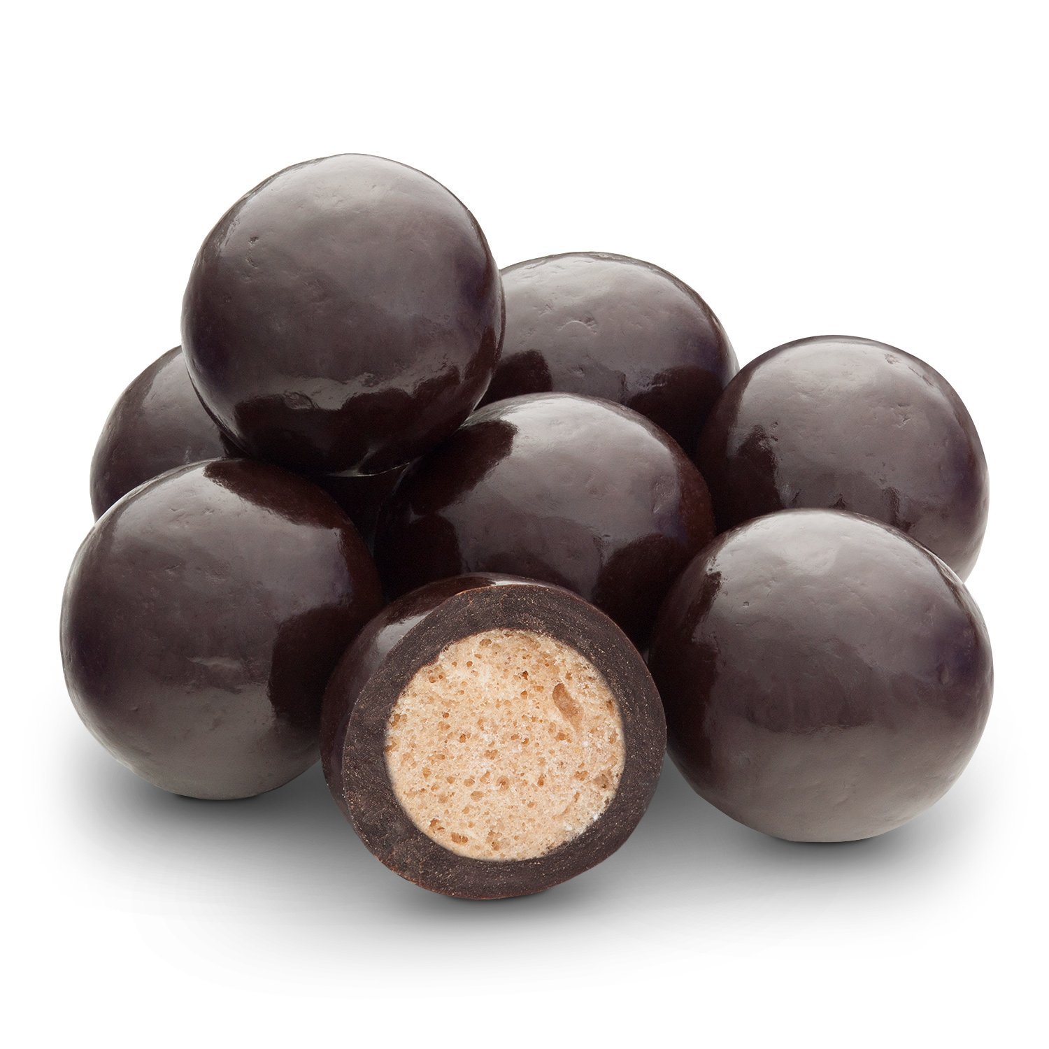 Dulcefina Dark Chocolate Skinny Dipper Malt Balls (Single Dipped) - 1.5 Lbs - Premium Gourmet Candy for Gifts, Parties & Movie Nights