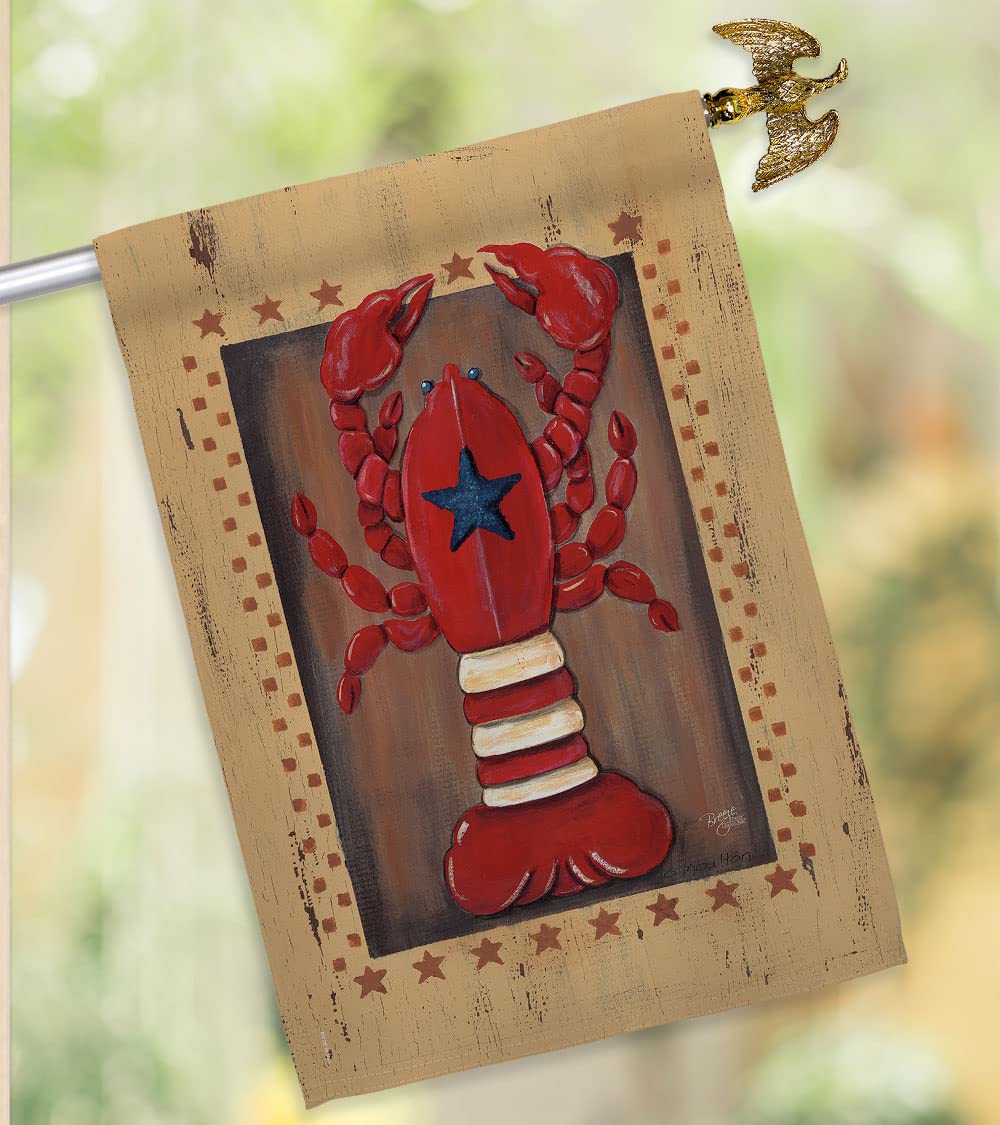 Patriotic Lobster Coastal Flag Set 28x40