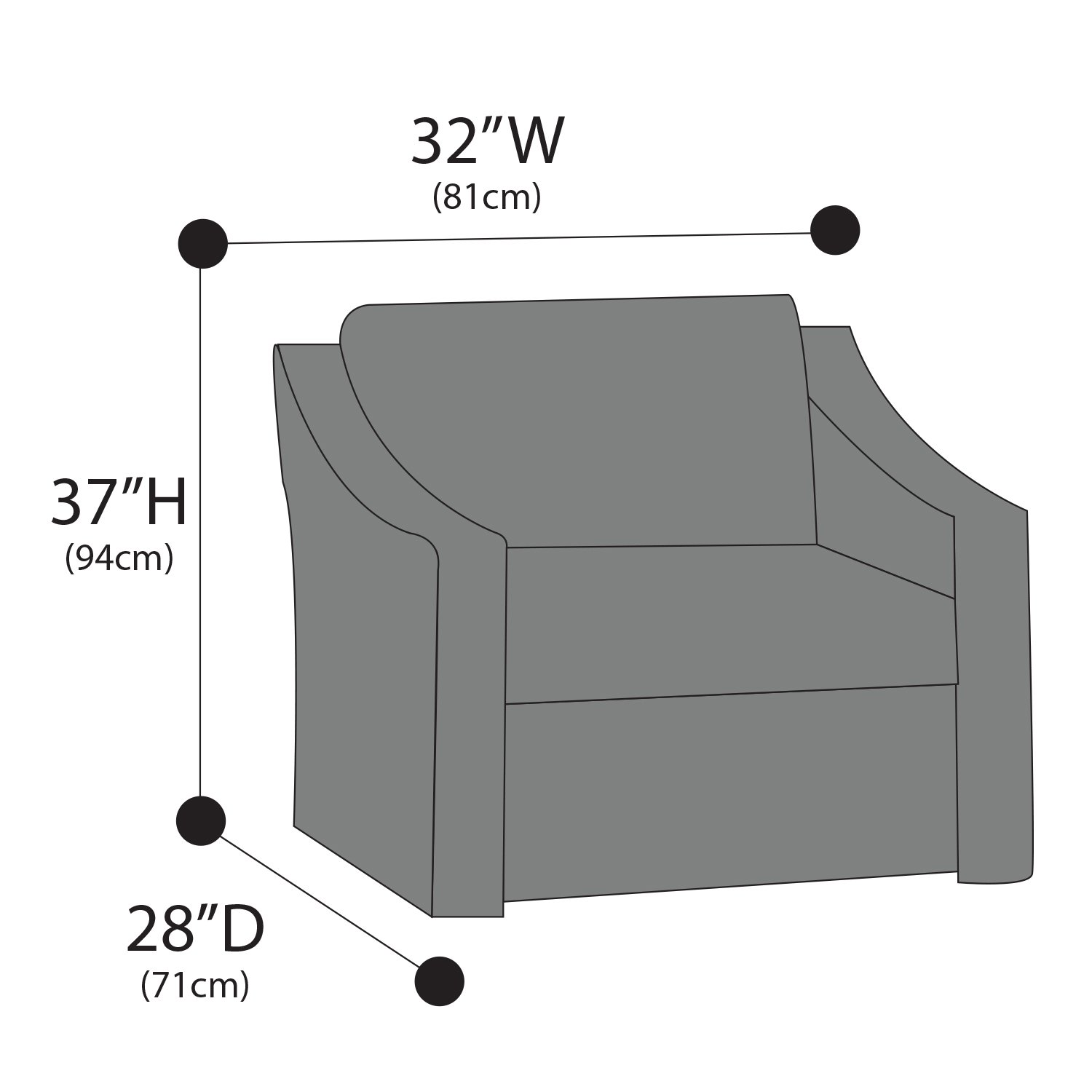 Coverking Universal Outdoor Patio Chair - 32