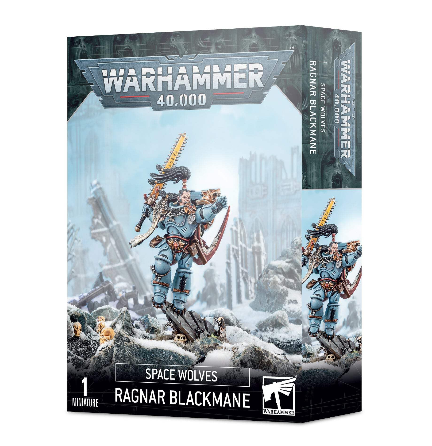 Warhammer 40k Space Wolves Ragnar Blackmane - Miniature for Tabletop Battles