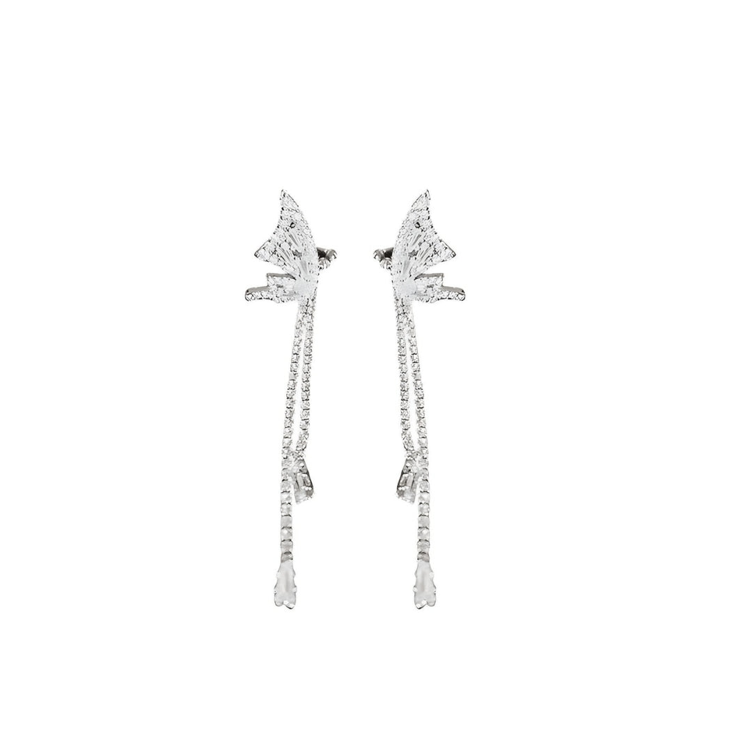 Sparkling Diamond No-Piercing Ear Cuff for Women - Elegant Clip-On Earrings for Parties & Weddings | HE17627