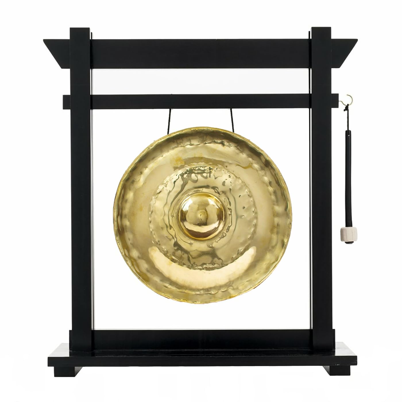 Thai Golden Nipple Gongs on Stands - Handcrafted Gong Set with Stand & Mallet, Clear Bright Tone, Authentic Thai Musical Instrument for Meditation, Yoga & Sound Therapy