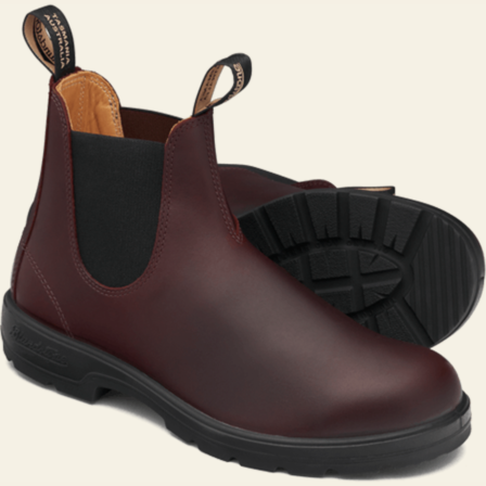Premium Blundstone 2130 Auburn Leather Chelsea Boots for Men & Women - Comfortable Slip-On Ankle Boots for Work, Outdoor & Casual Wear