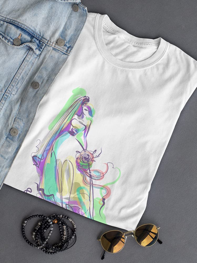 Elegant Bride Wedding Dress T-Shirt for Women - Perfect for Bridal Showers, Bachelorette Parties & Honeymoon Getaways