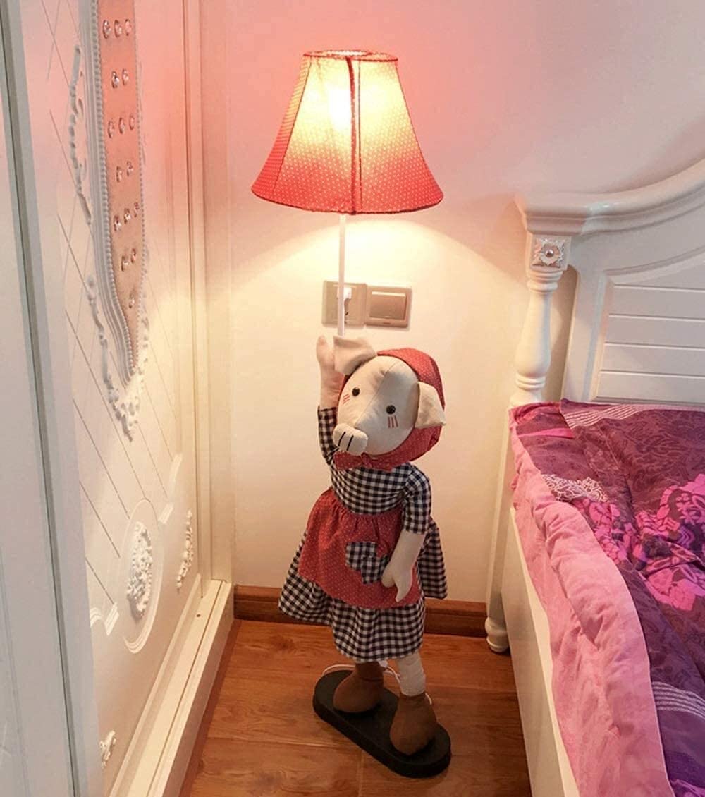 Modern Minimalist Cartoon Pig Floor Lamp - Adjustable Kids Room Light with Button Switch for Bedroom, Living Room & Study | Durable & Eye-Catching Home Decor for Reading, Gaming & Relaxation