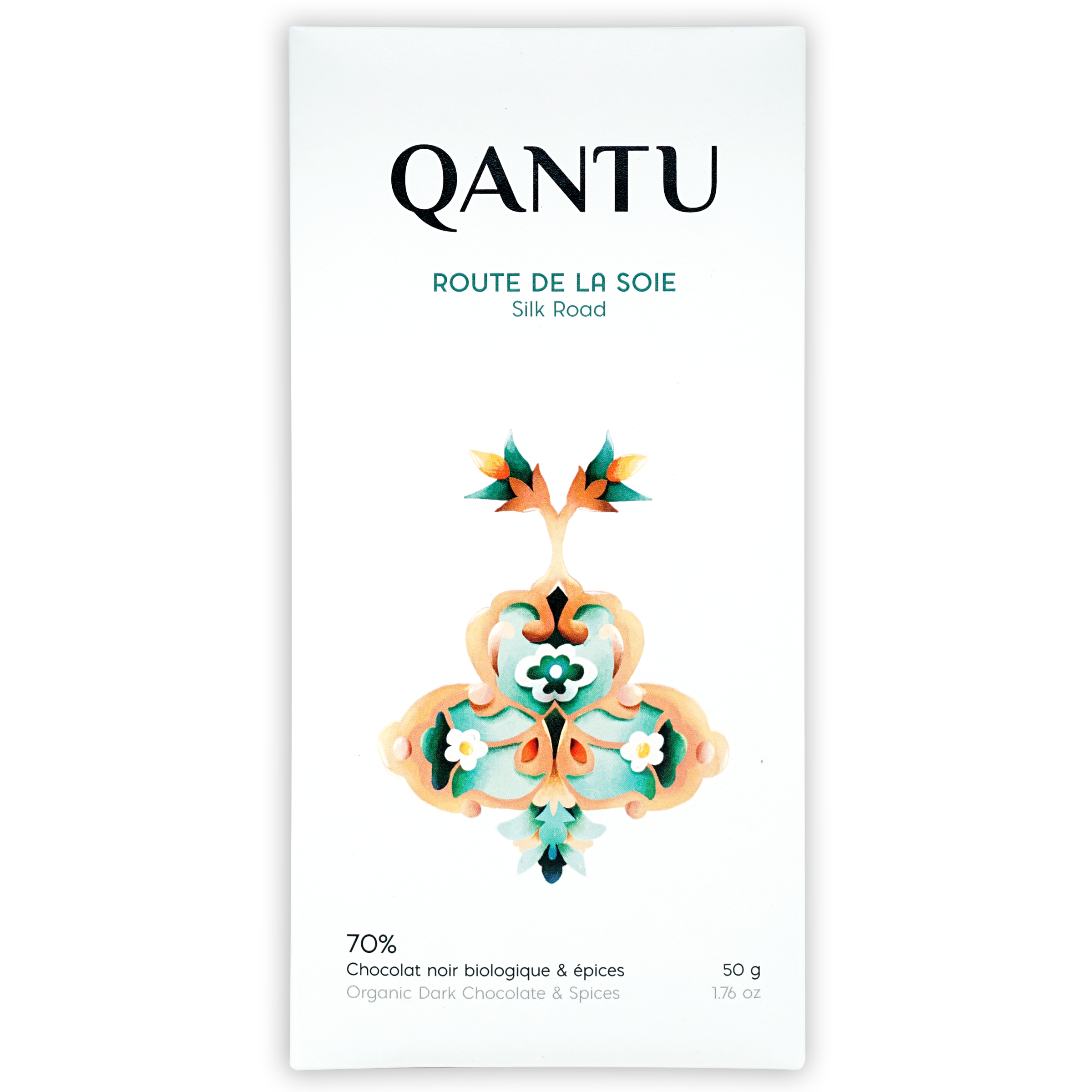 Qantu Dark Chocolate Bar 70% Cocoa with Exotic Spices - Premium Silk Road Inspired Gourmet Chocolate for Gifting & Dessert Pairing
