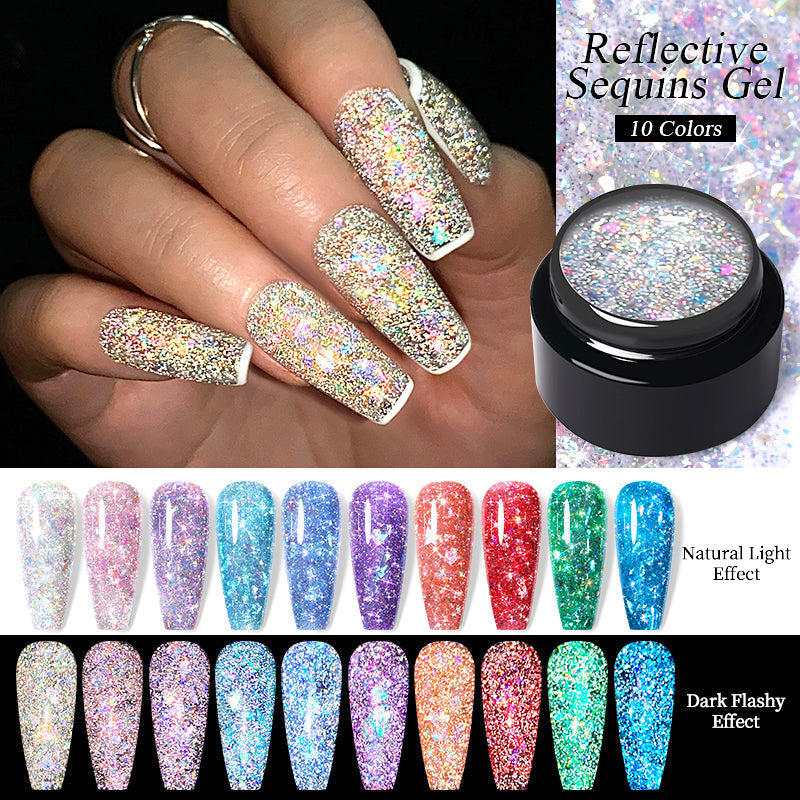 Reflective Disco Gel Nail Polish - High Shine Mirror Effect Nail Art for Parties, Clubs & Special Occasions | Born Pretty Professional Nail Salon Supplies