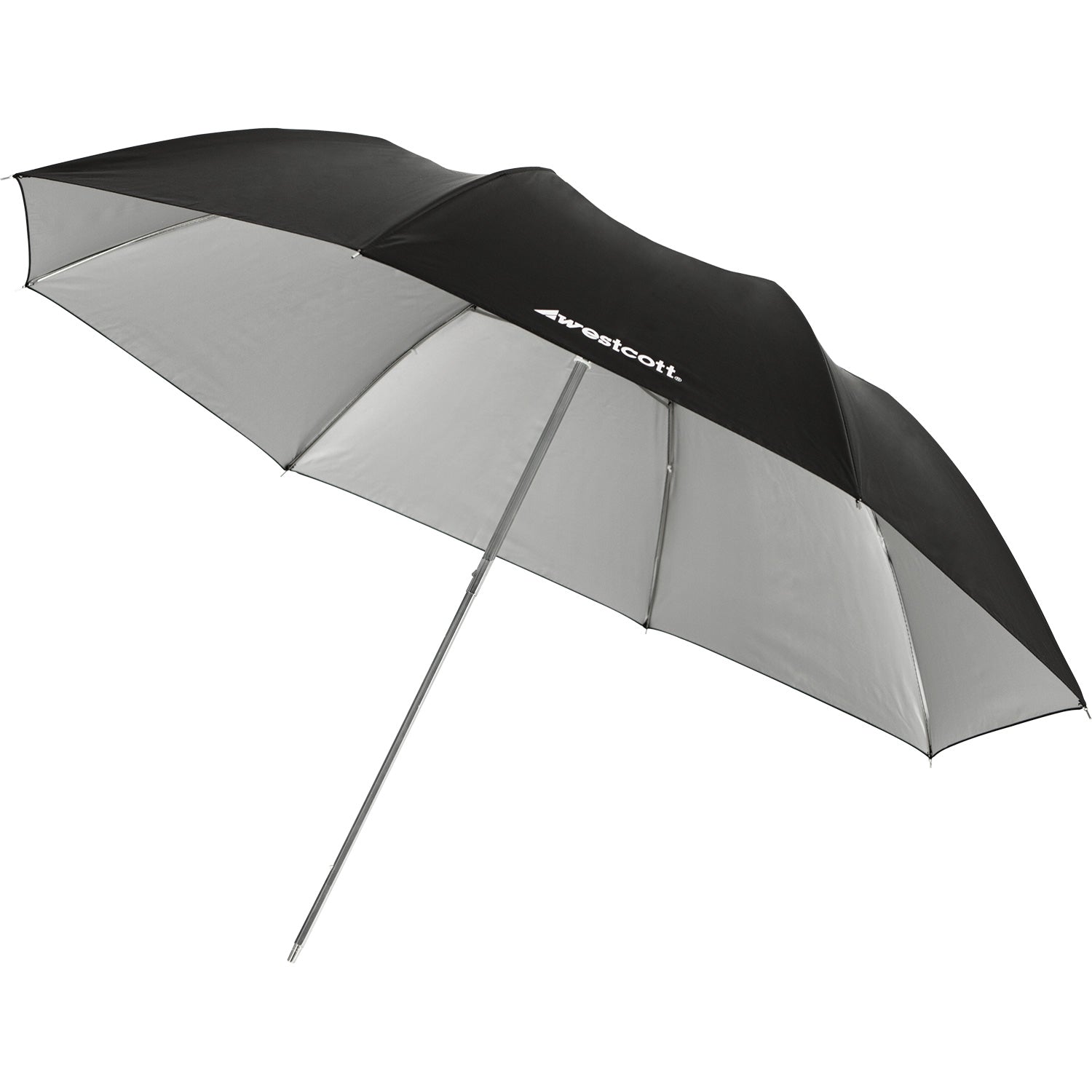 Compact Collapsible Umbrella - Windproof Travel Umbrella with Automatic Open/Close, Soft Silver Bounce (43