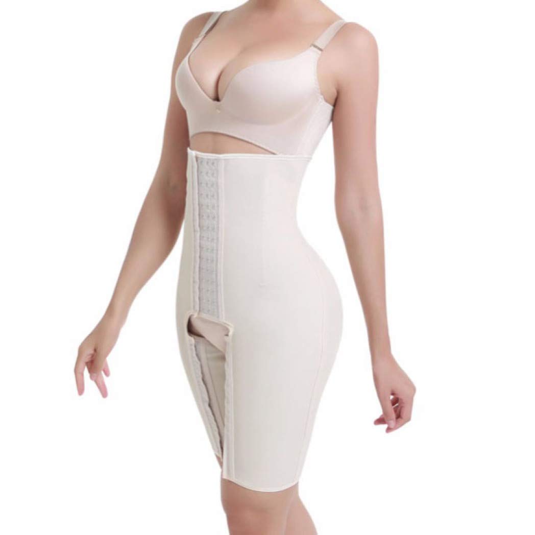 LUCACO Women's High Waist Cincher Control Shorts - Adjustable Hook Thigh Slimmer Body Shaper, Crotchless Shapewear for Tummy Control & Hourglass Figure | Perfect for Dresses, Workouts & Everyday Wear (Beige)