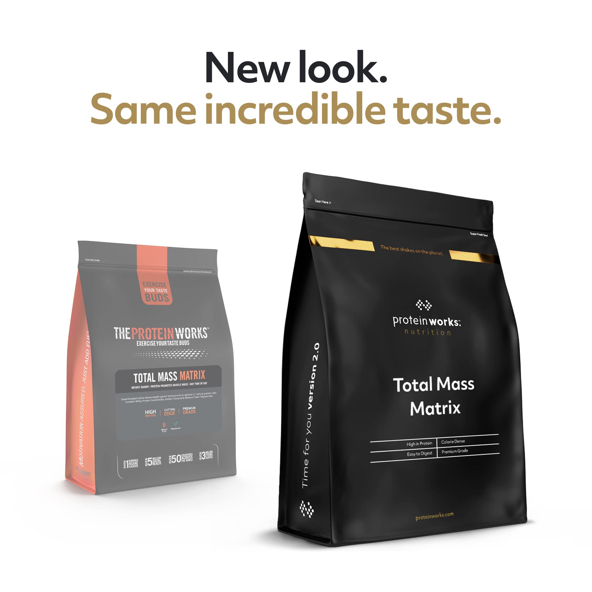 THE PROTEIN WORKS Total Mass Matrix - 475 Calorie Weight Gainer for Muscle Growth & Mass Gain | 16 Servings (2kg) | Creamy Strawberry Flavor | Perfect for Post-Workout Recovery & Bodybuilding Nutrition