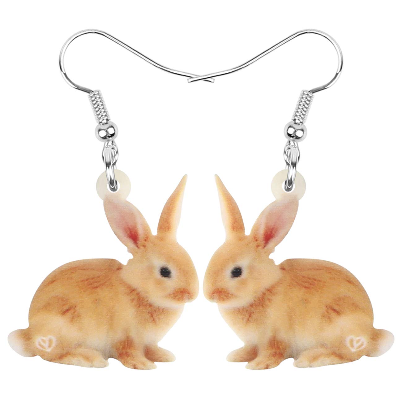 DOWAY Acrylic Easter Bunny Rabbit Earrings - Cute Drop Dangle Jewelry Gifts for Women, Girls - Funny Party Accessories & Easter Basket Decorations (Perfect for Easter Celebrations, Spring Parties & Gift Giving)