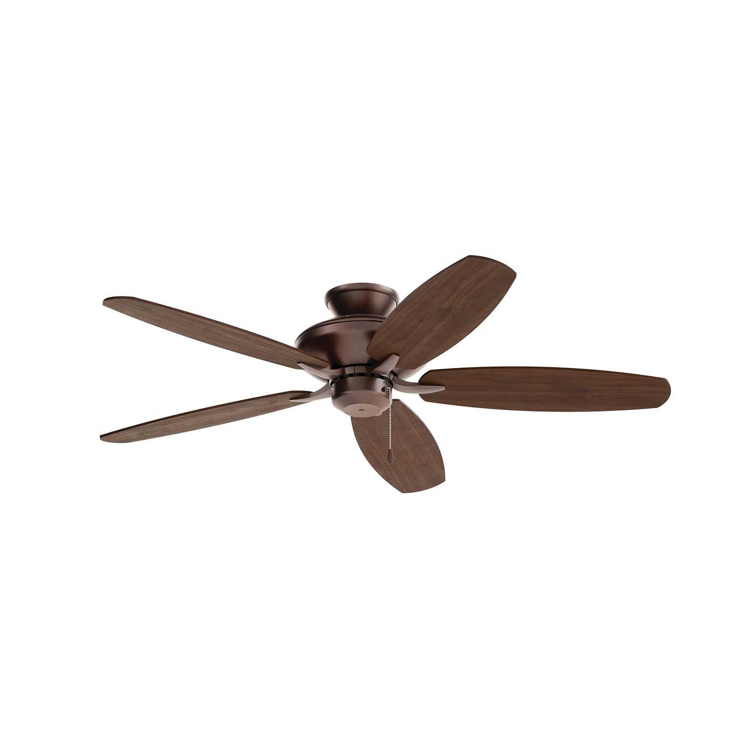 Kichler 52 Inch Indoor Ceiling Fan with Light, Oil-Rubbed Bronze Finish - Perfect for Living Room, Bedroom, and Office Cooling & Air Circulation