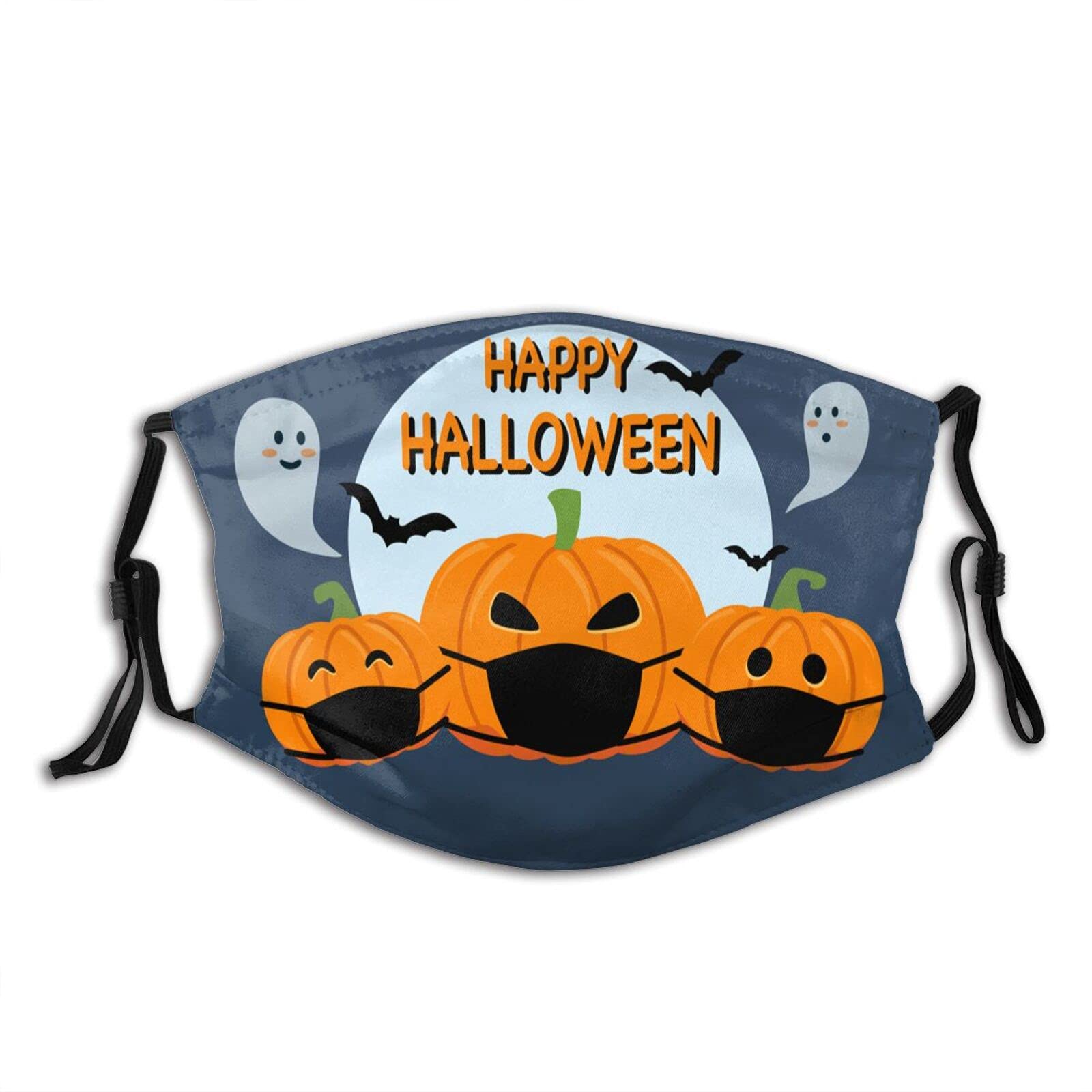 Reusable & Breathable Halloween Pumpkin Face Mask with Adjustable Elastic Ear Loops - Comfortable for Women & Men | Perfect for Halloween Parties, Trick or Treating, and Seasonal Festivities