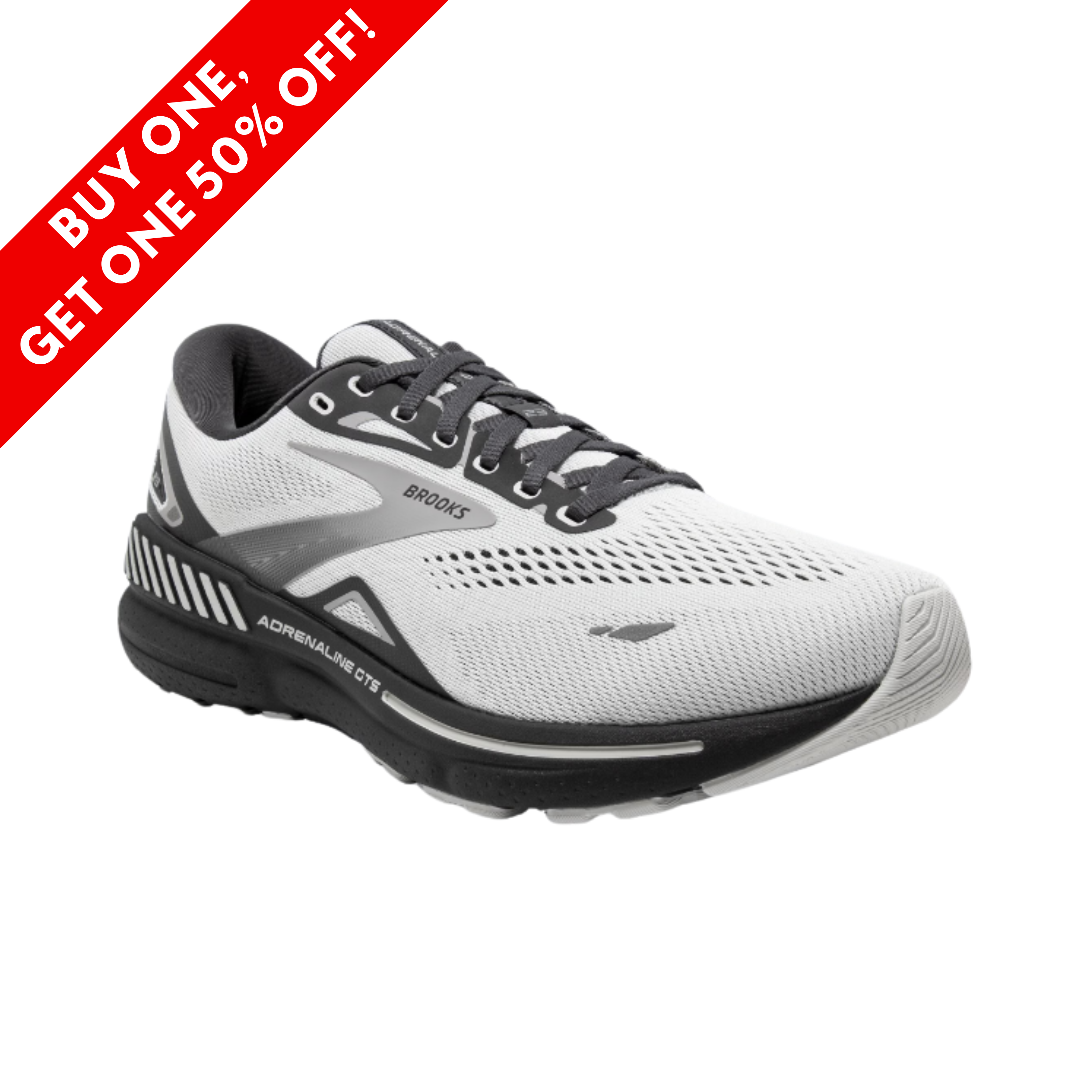 Men's Adrenaline GTS 23 Running Shoes - Wide 4E Width in Oyster/Ebony/Alloy Colors - Perfect for Jogging, Gym Workouts & Daily Walking