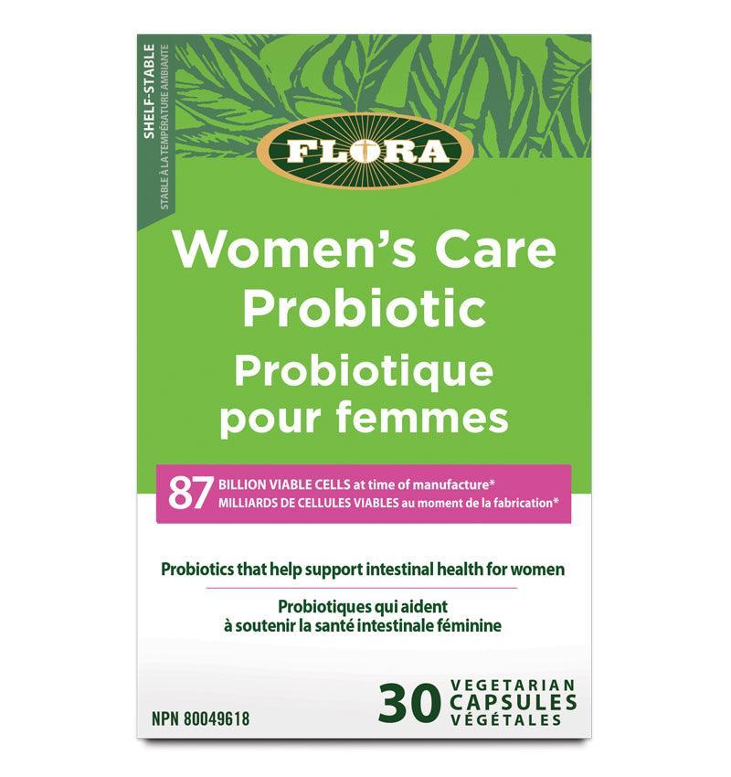 Flora Women's Care Probiotic 87 Billion CFU - 30 Vegan Capsules for Digestive & Vaginal Health - Daily Gut Support for Women