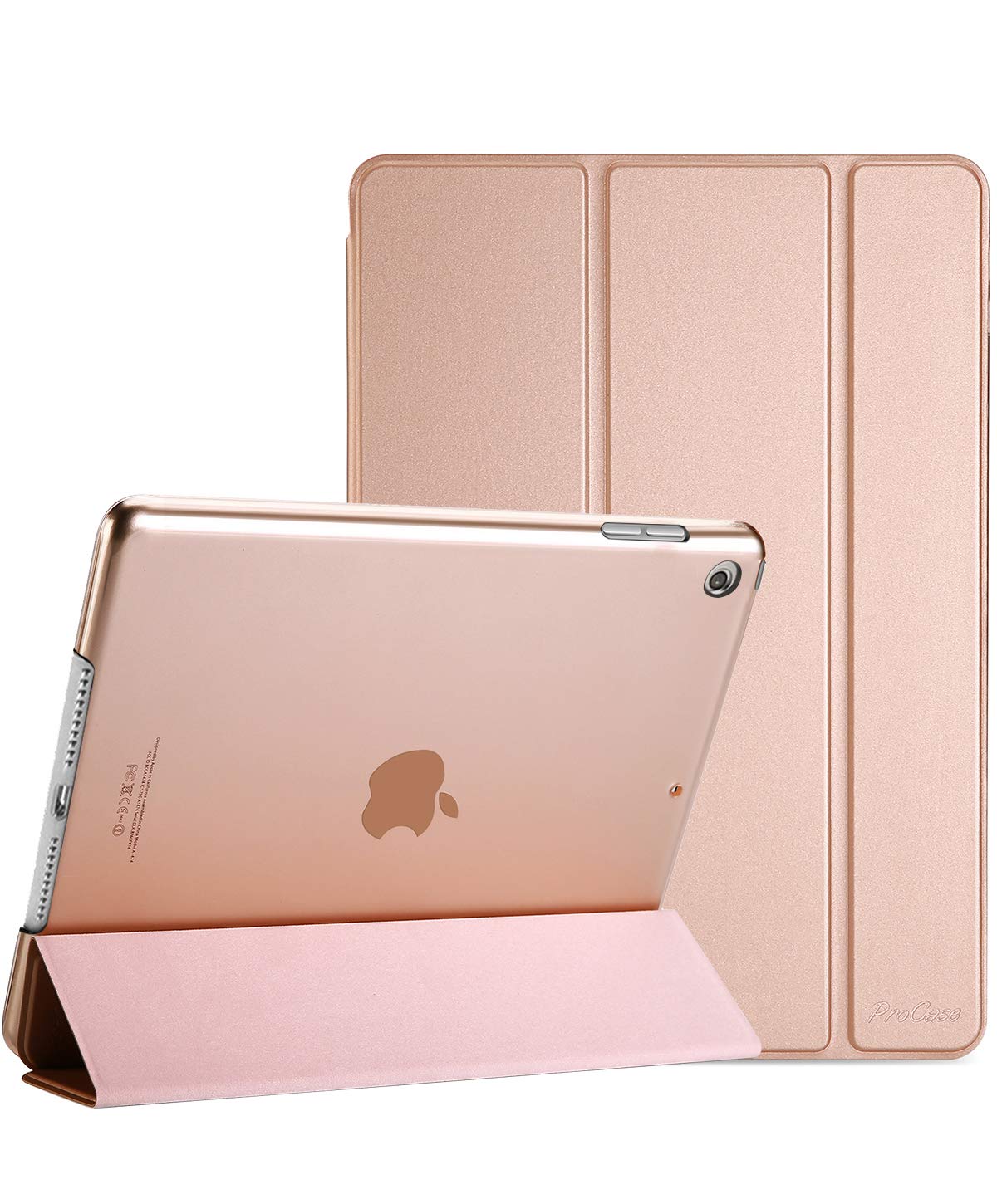 ProCase iPad 10.2 Case for 9th/8th/7th Generation (2021/2020/2019) - Slim Hard Back Smart Cover with Auto Wake/Sleep - Rose Gold - Perfect for Work, School & Travel Protection