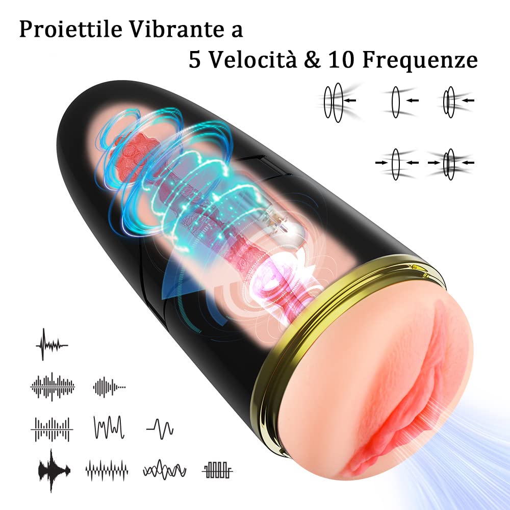 Realistic 3D Automatic Male Masturbator - Hands-Free Vibrating Penis Sleeve for Men | Adult Sex Toy for Solo Play & Couples Use | Perfect for Discreet Pleasure & Enhanced Intimacy