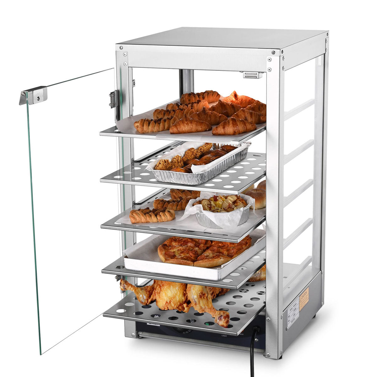 5-Tier Commercial Food Warmer Cabinet - Countertop Pizza Heater 15