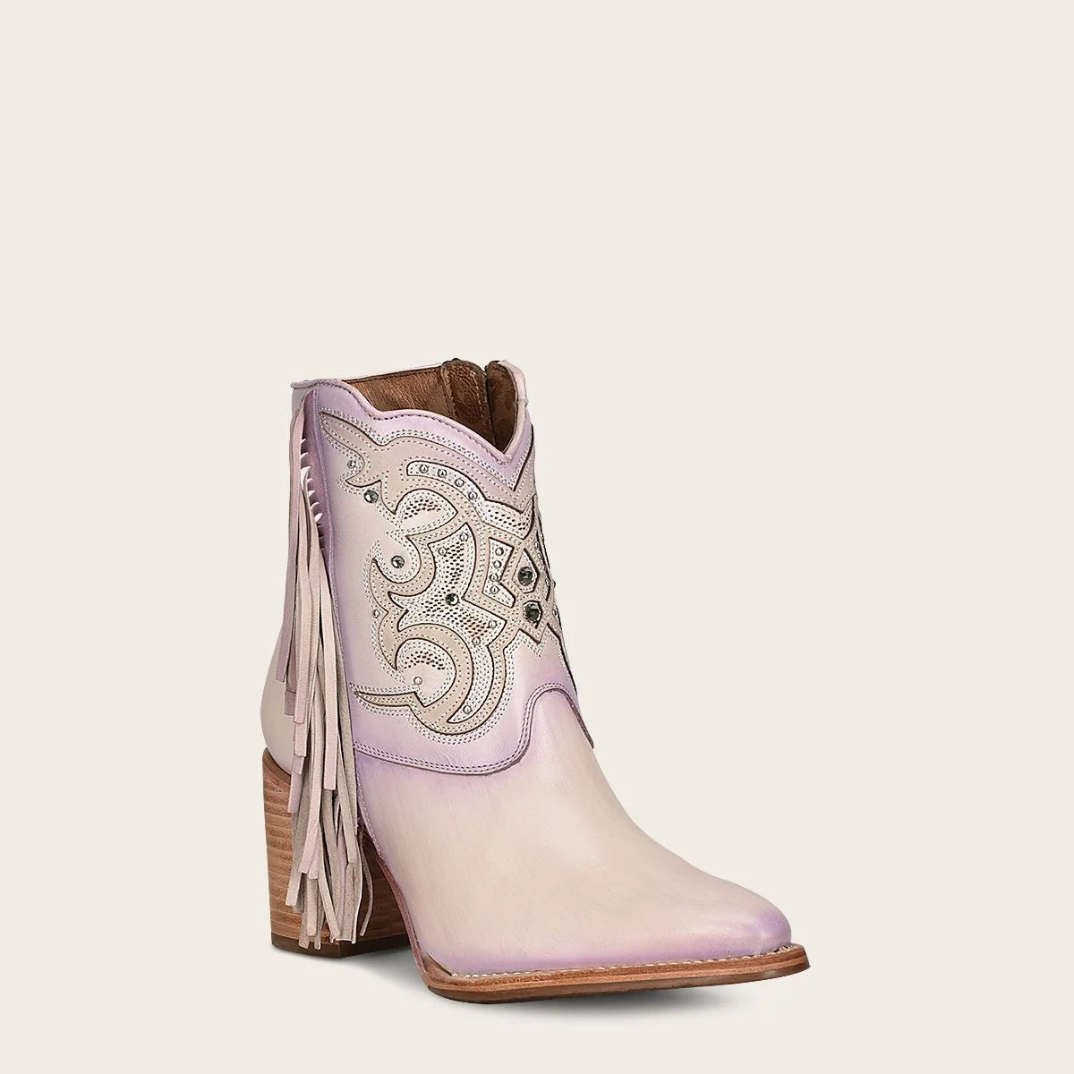 Women's Cuadra Pink Western Cowgirl Cowhide Leather Ankle Boots - Stylish & Comfortable for Rodeo, Country Dancing & Everyday Wear