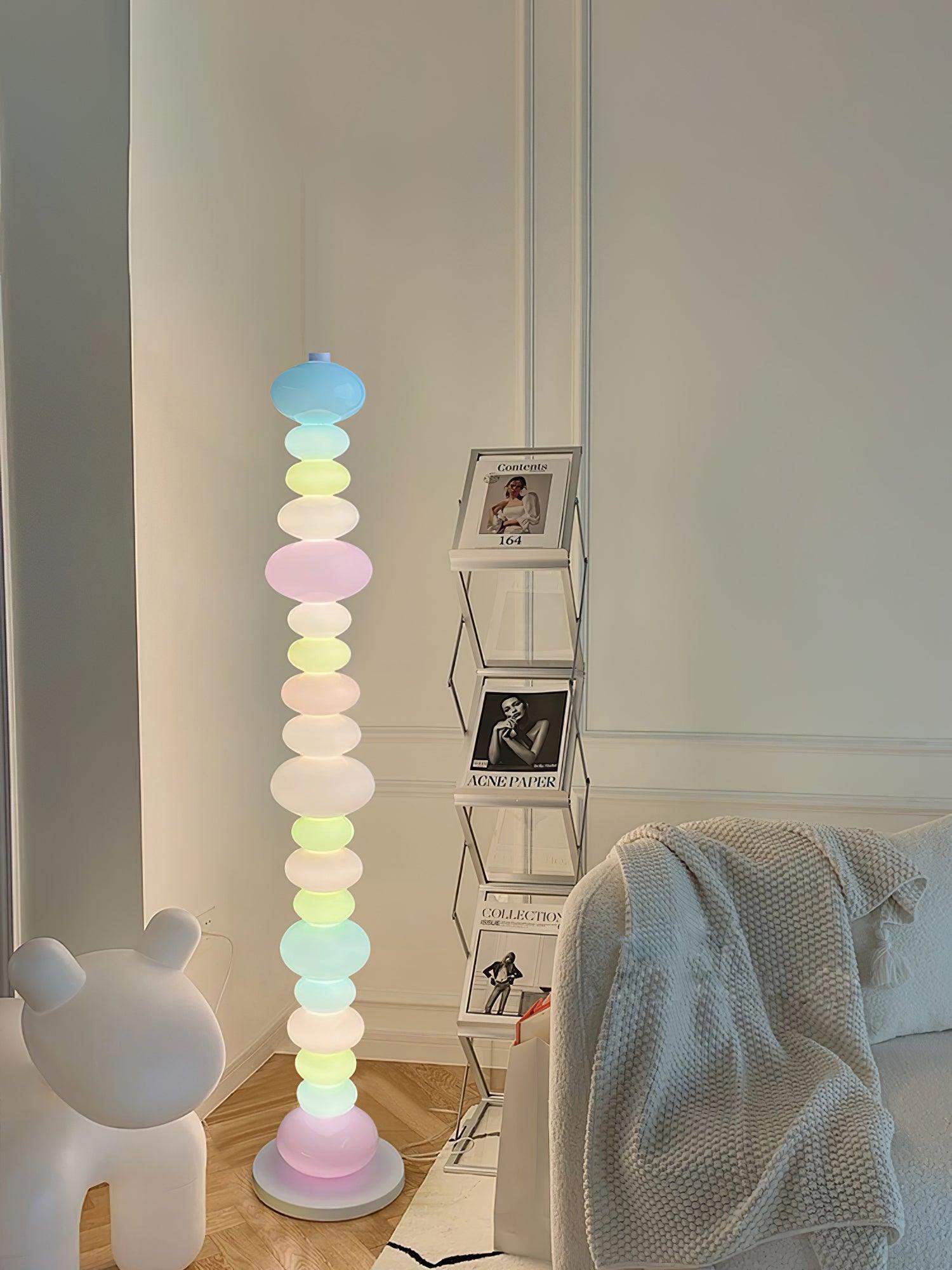 Modern LED Candy Floor Lamp for Living Room - Adjustable Brightness, Warm White Light, Perfect for Bedroom, Office, and Reading Nook