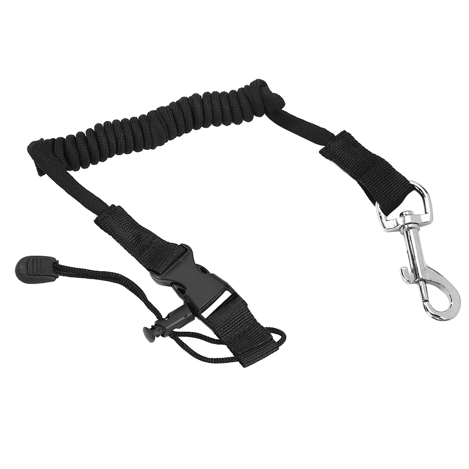 10ft Coiled Surfboard Leash for Kayak, SUP, Paddle Board - Ankle & Foot Safety Rope - Durable Surf, Raft, Kayaking Accessory (Black) - Perfect for Ocean Surfing, Lake Paddling & Water Sports