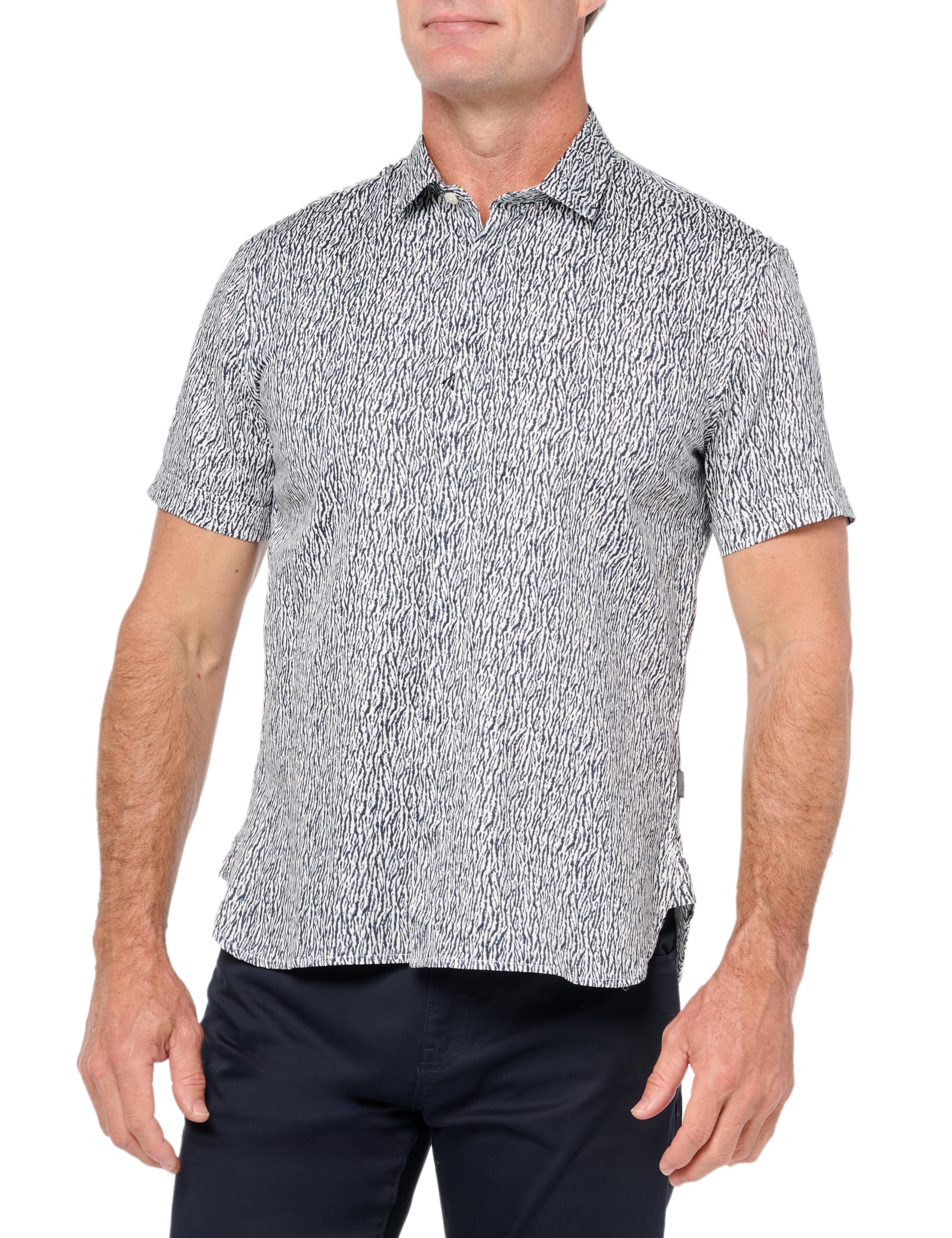 John Varvatos Men's Loren Button-Down Shirt - Casual & Dressy Long Sleeve Oxford for Work & Date Nights