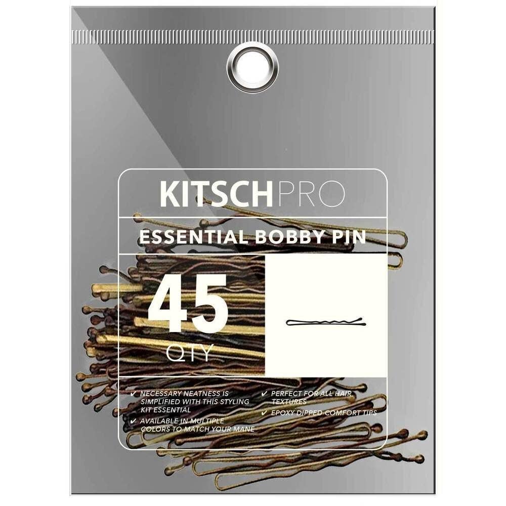 45-Piece Brown Bobby Pins for Hair Styling - Secure Hold for Updos, Braids & Everyday Hairstyles