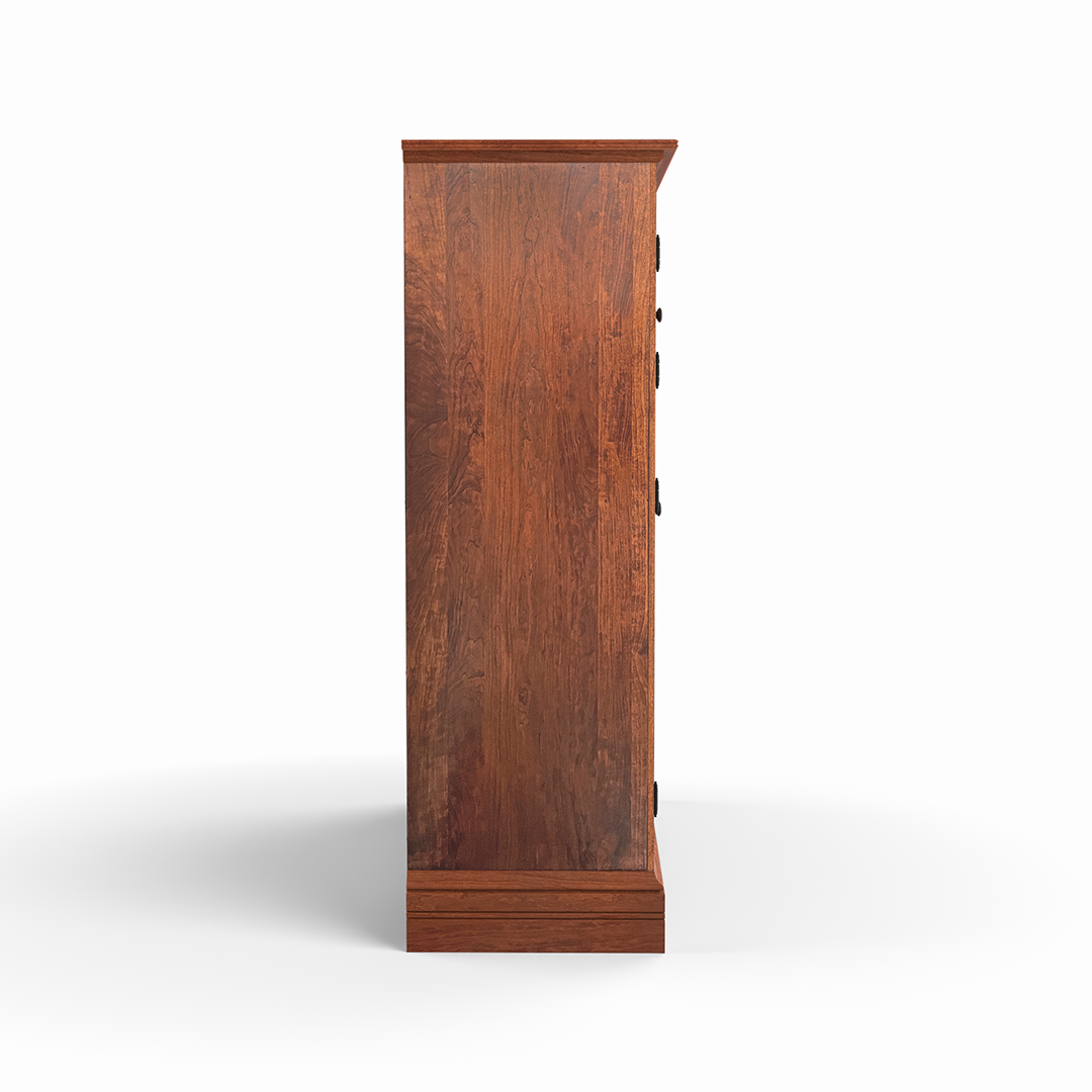 New England Style Wooden Cabinet - Rustic Farmhouse Storage for Kitchen, Bathroom & Living Room | Perfect for Organizing Dishes, Towels & Home Decor