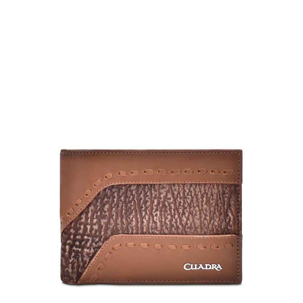 B3014TI Cuadra Tobacco Casual Fashion Shark Bi-Fold Wallet for Men - Stylish & Durable Leather Wallet for Everyday Use, Travel & Business