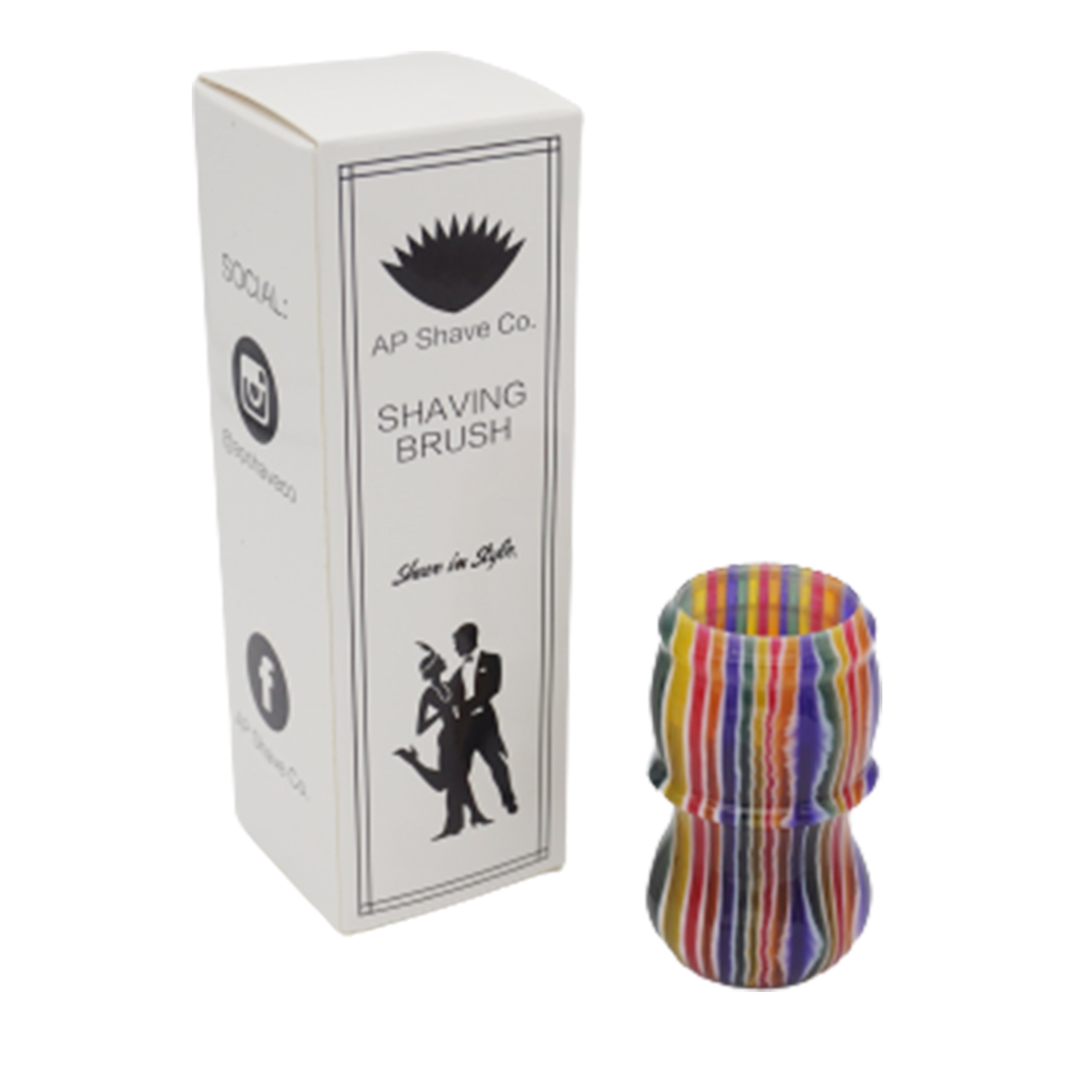 Handcrafted Candy Stripe Shaving Brush Handle - Fits 24mm & 26mm Knots - Perfect for Wet Shaving & Grooming Kits - Luxury Shaving Accessory for Men