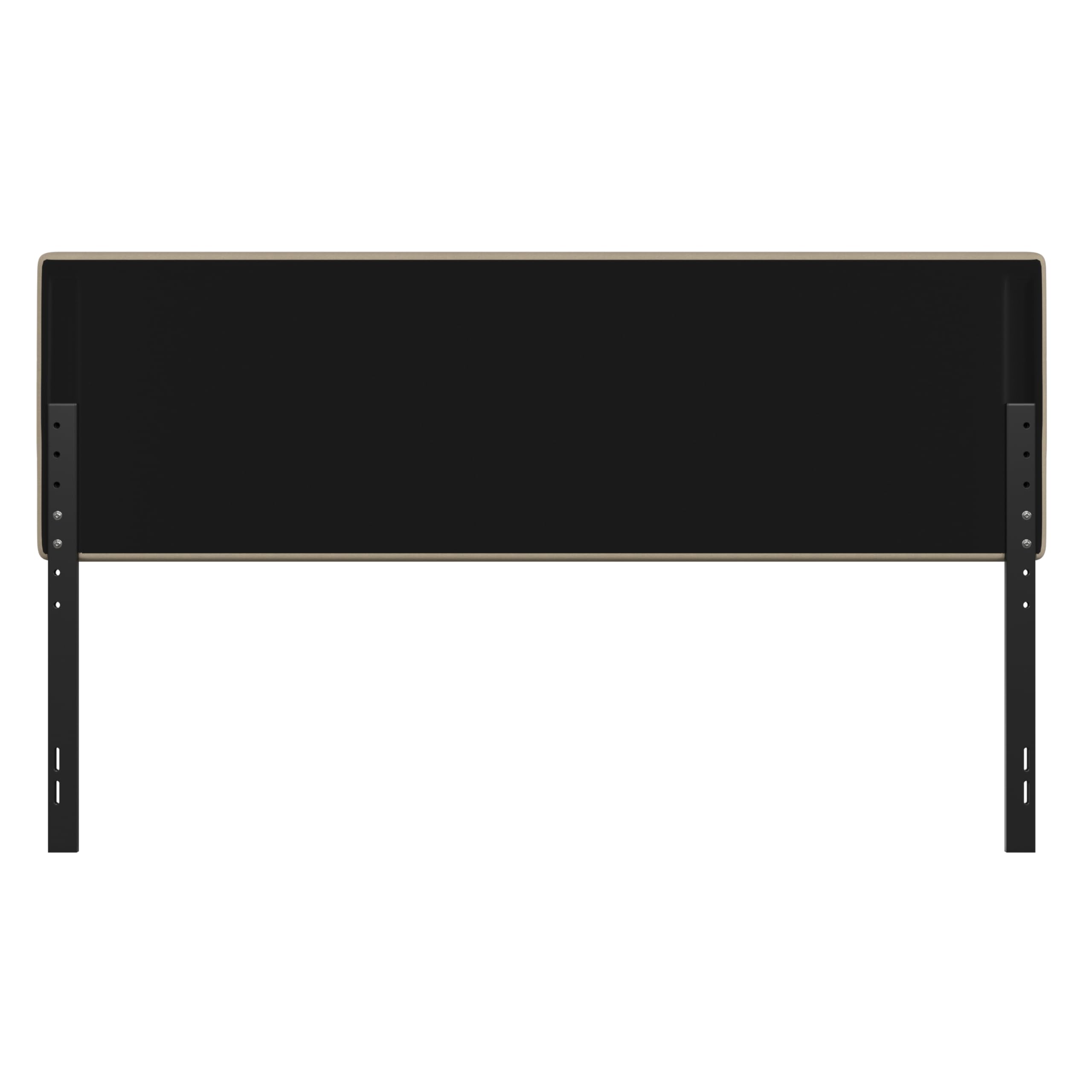EMMA + OLIVER Gannon King Headboard - Cream Fabric Upholstered Adjustable Height Bed Frame Headboard - Easy 30-Minute Assembly - Fits Most Bed Frames (Not Included) - Perfect for Master Bedroom, Guest Room & Home Decor