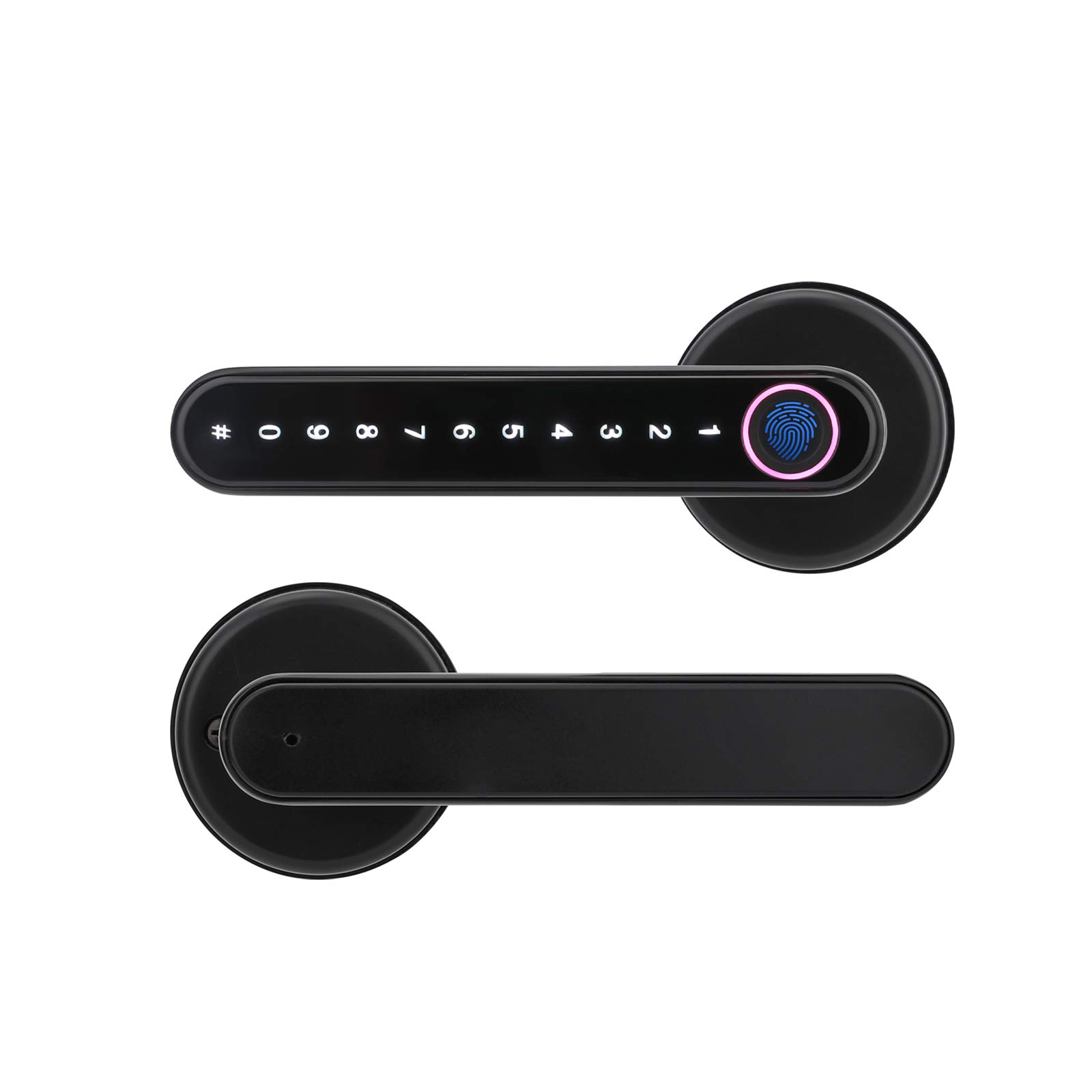 Laxre Fingerprint Smart Lock - Touchscreen Keyless Entry Door Lock with Bluetooth & App Control, Digital Lever Lock for Home, Hotel, Office & Interior Doors | USB Charging & Keypad | Secure & Convenient Smart Lock for Front Doors & Room Access