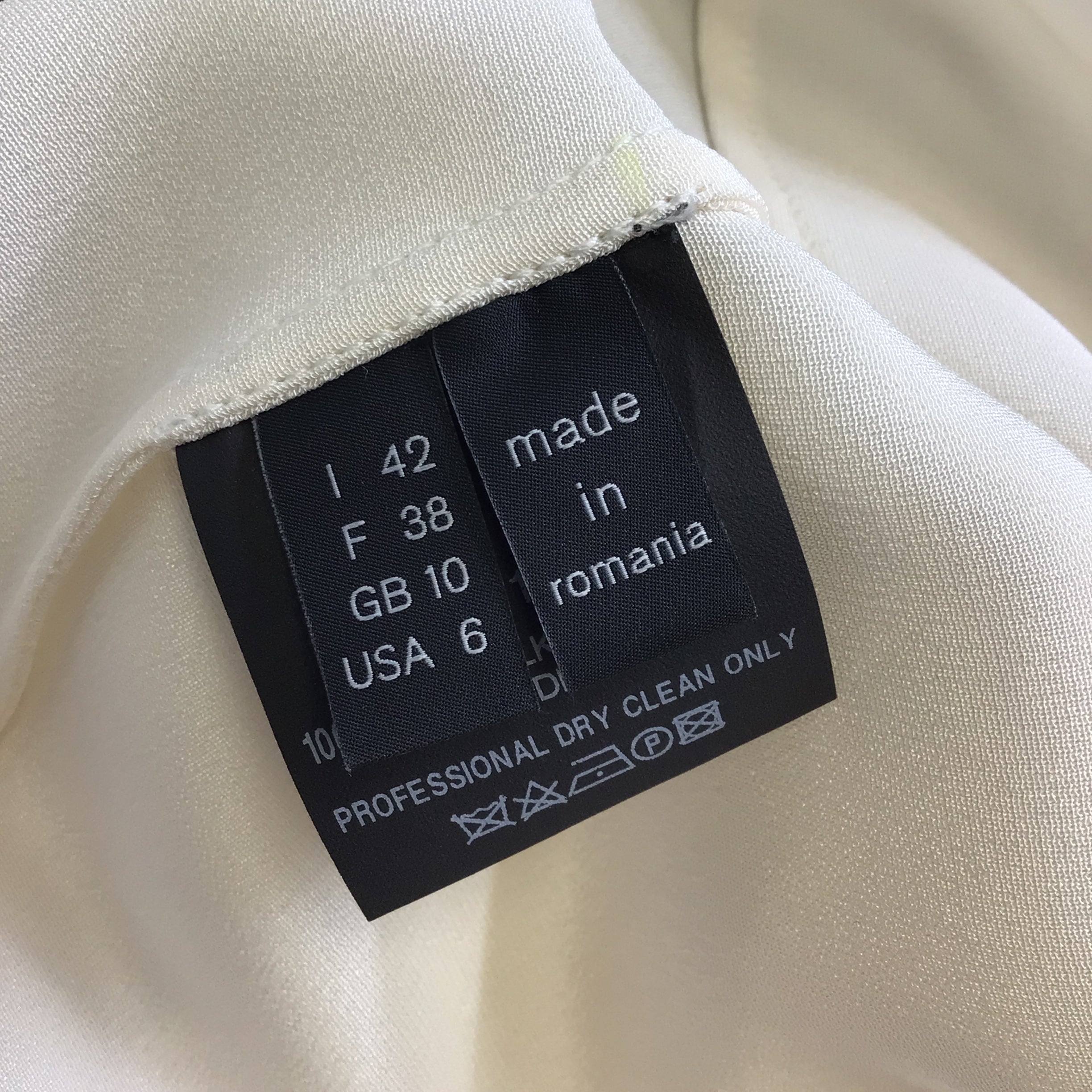 Derek Lam Ivory & Black Long Sleeve Silk Blouse for Women | Elegant Formal Wear for Office, Dinner & Special Occasions