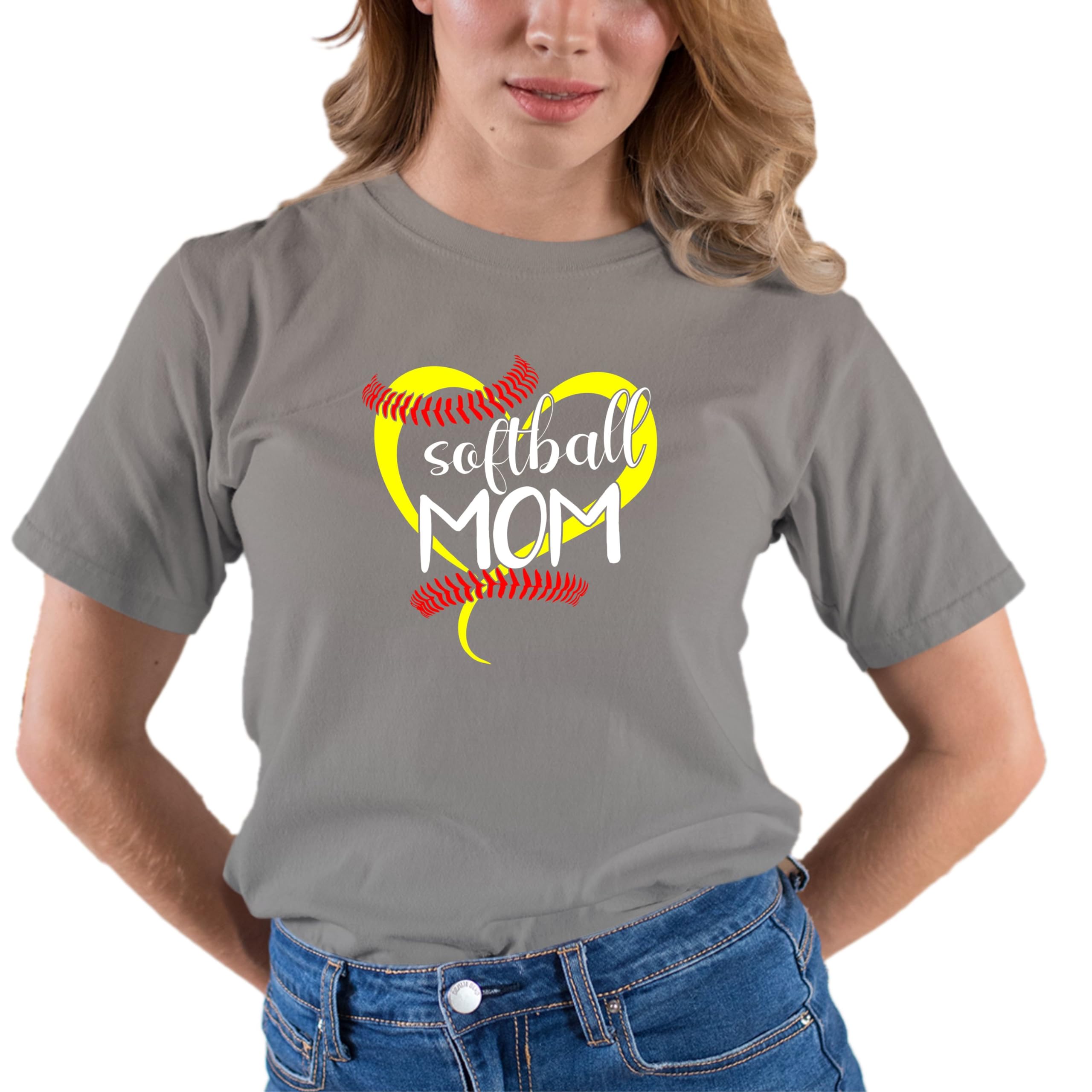 Go All Out Adult Softball Mom T-Shirt - Funny Mother's Day Gift for Baseball Moms - Perfect for Games, Practice & Team Spirit